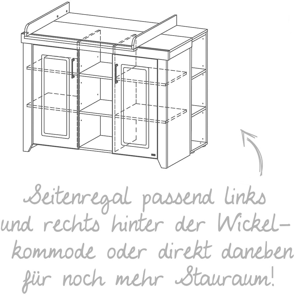 roba® Babyzimmer-Komplettset »Felicia«, (Set, 3 St., Kinderbett, Wickelkommode, Kleiderschrank)