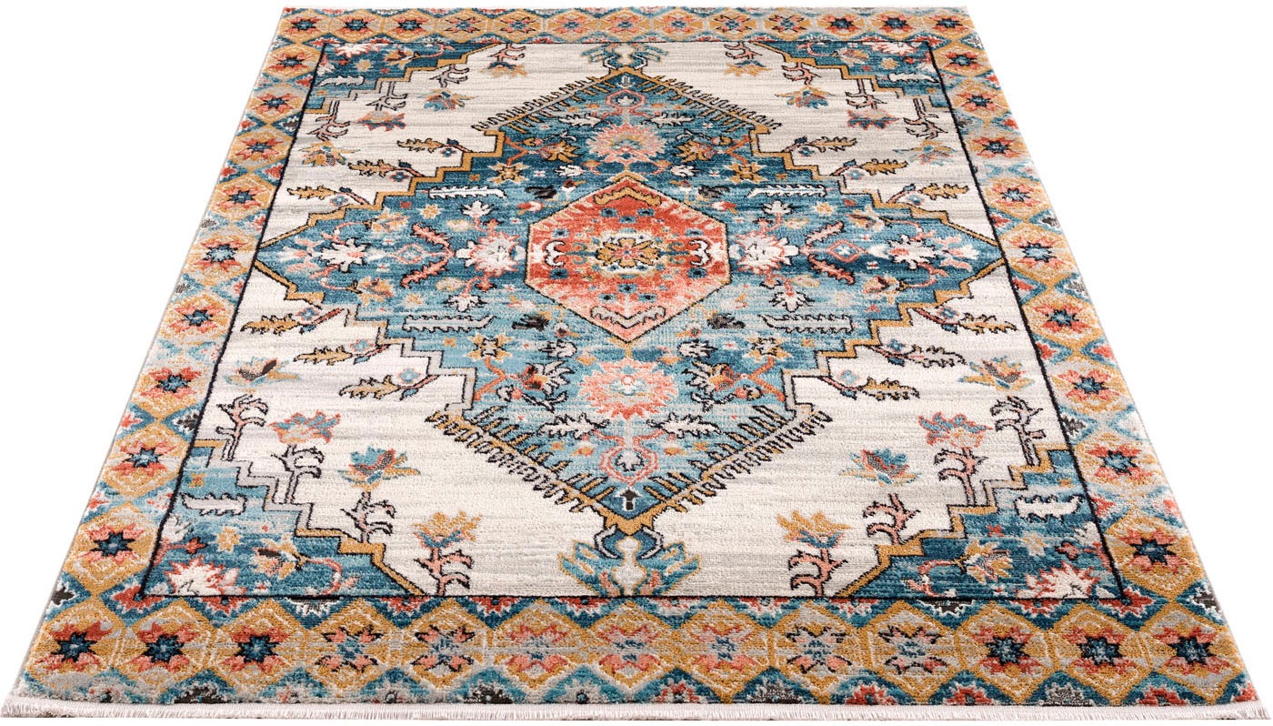 Image of Carpet City Teppich »Novel 8631«, rechteckig, 11 mm Höhe, Vintage-Teppich mit Fransen, Used-Look, Multicolor, Wohnzimmer, Schlafzimmer bei Ackermann Versand Schweiz
