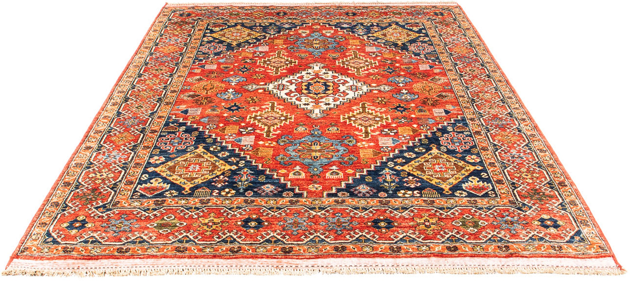 Image of morgenland Orientteppich »Afghan - 242 x 186 cm - rost«, rechteckig, 7 mm Höhe, Wohnzimmer, Handgeknüpft, Einzelstück mit Zertifikat bei Ackermann Versand Schweiz