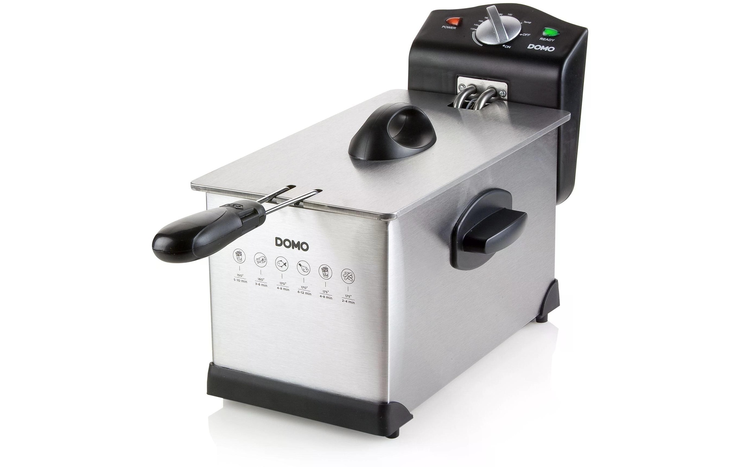 Domo Fritteuse »DO514FR 3 l, Silber«, 2000 W, Fassungsvermögen 3 l