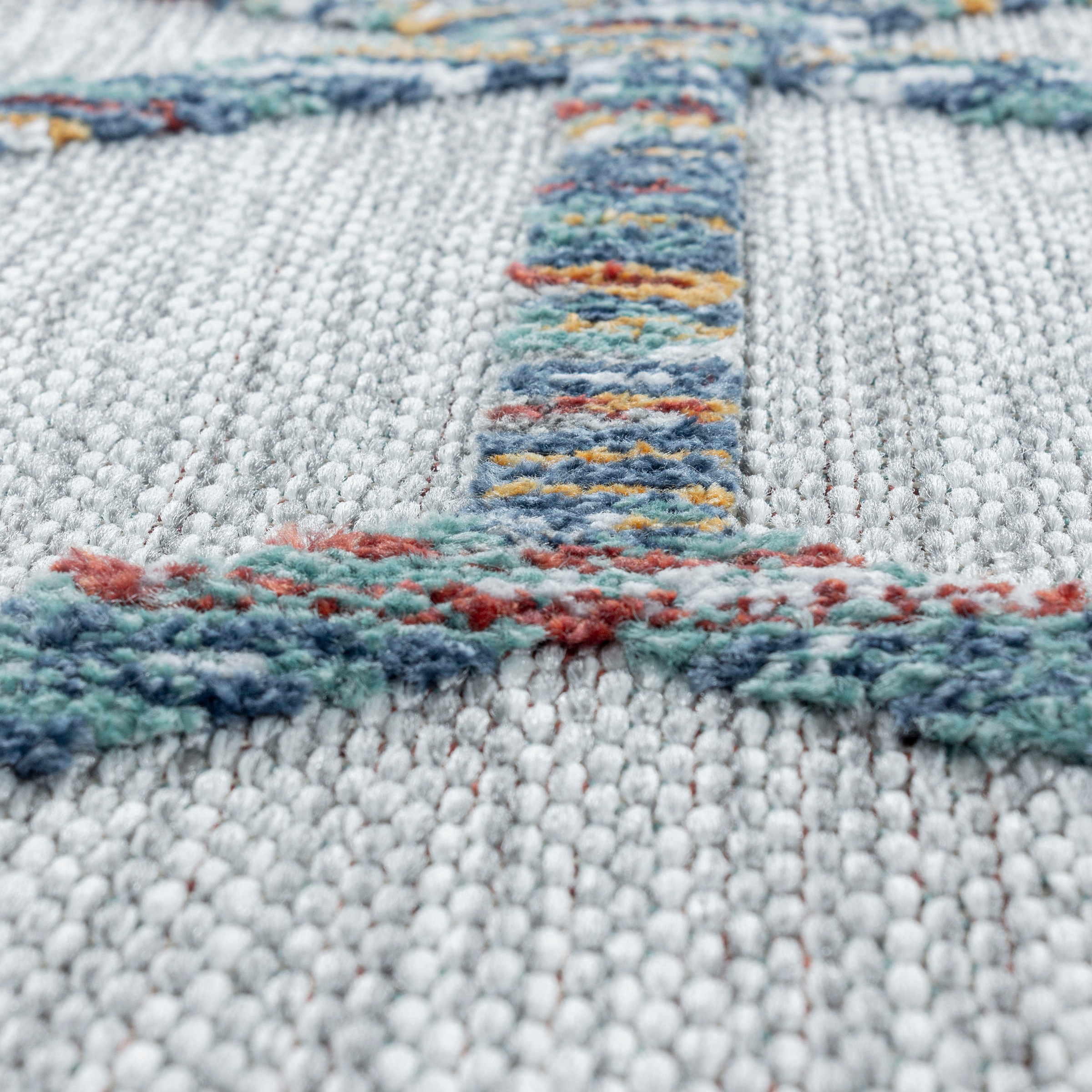 Ayyildiz Teppiche Teppich »BAHAMA 5151«, rechteckig, 8 mm Höhe, Läufer, Flachflor mit Hoch-Tief-Struktur, In-und Outdoor geeignet