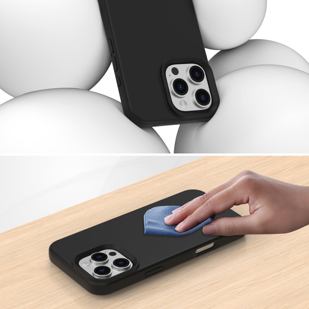 4smarts Handyhülle »Silikon Case Cupertino für Apple iPhone 16 Pro«, Backcover, Schutzhülle, Handyschutzhülle, Case, Schutzcase, stossfest