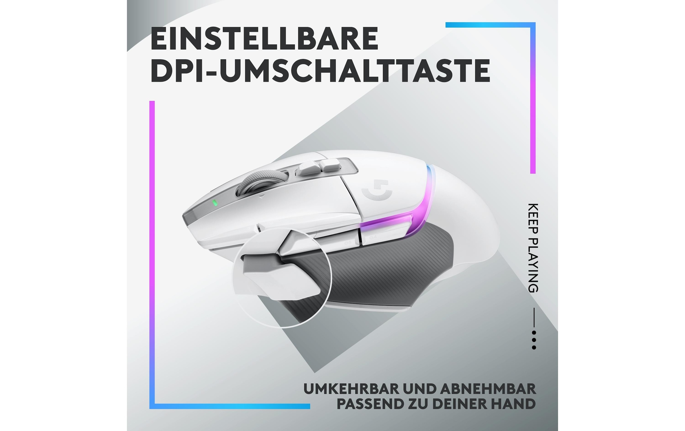 Logitech Gaming-Maus »Logitech G502 X Plus white«, kabellos