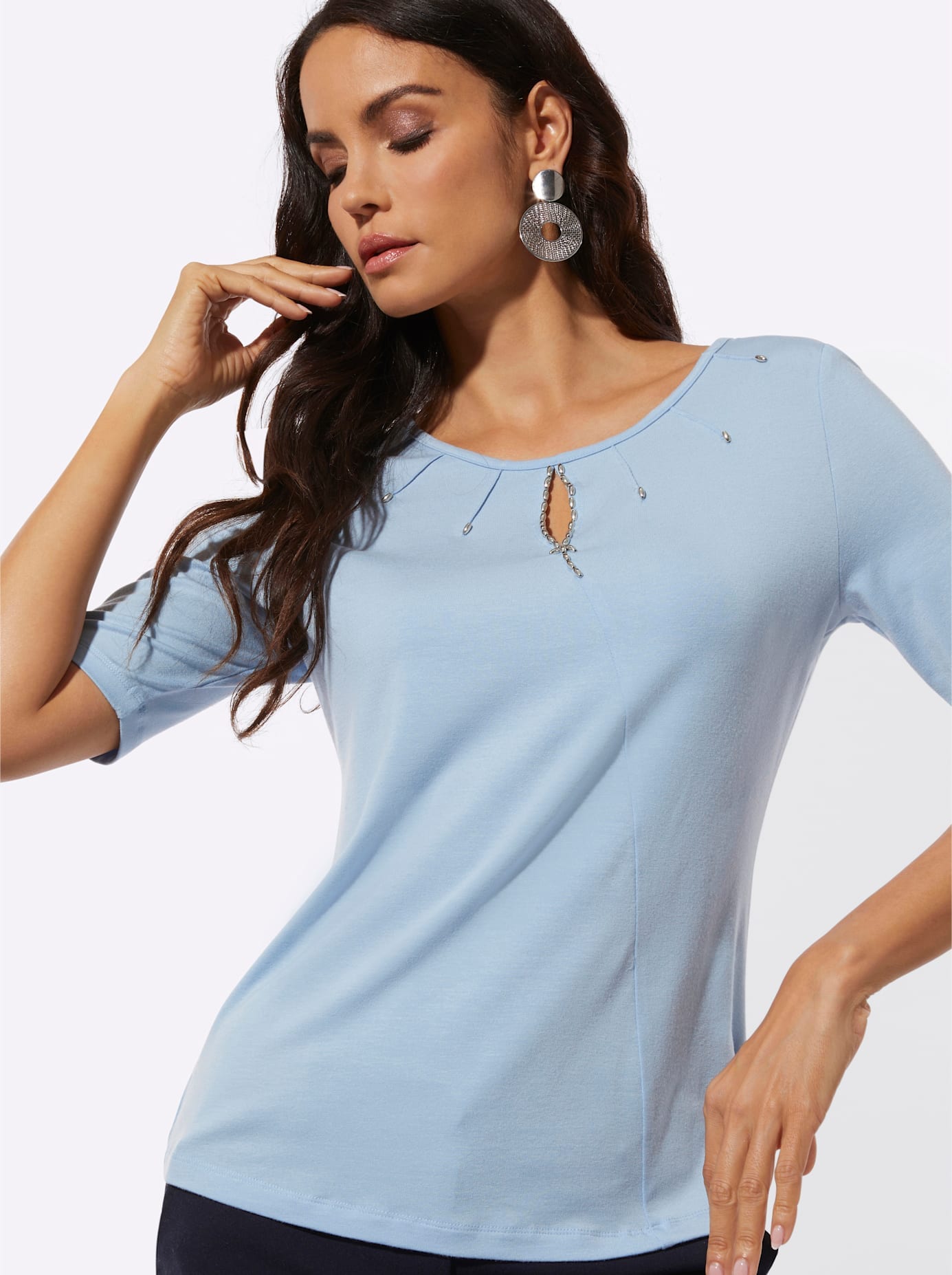 creation L Kurzarmshirt »Lyocell-Shirt« 1 tlg.