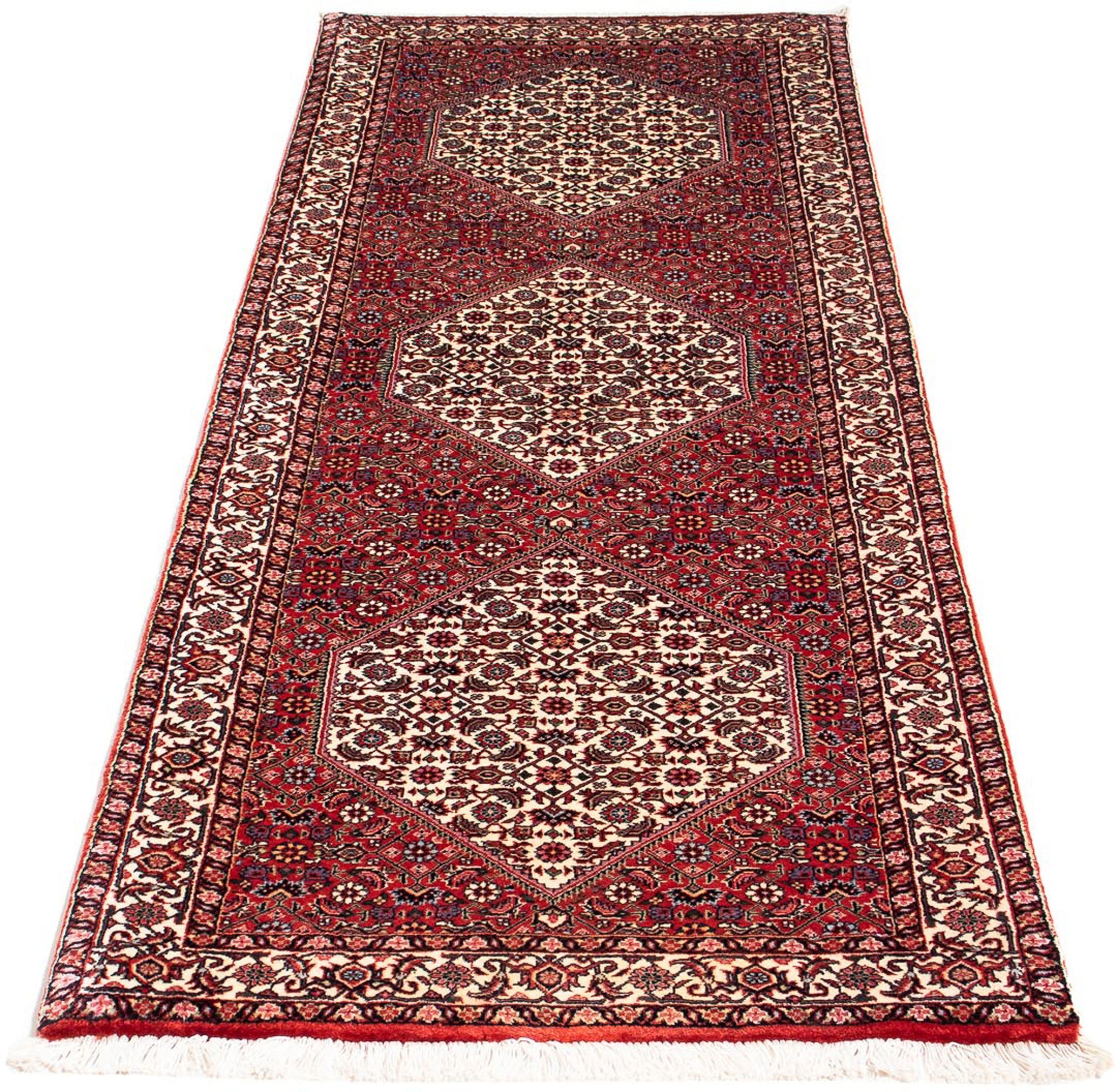 Image of morgenland Orientteppich »Perser - Bidjar - 202 x 73 cm - dunkelrot«, rechteckig, 15 mm Höhe, Wohnzimmer, Handgeknüpft, Einzelstück mit Zertifikat bei Ackermann Versand Schweiz
