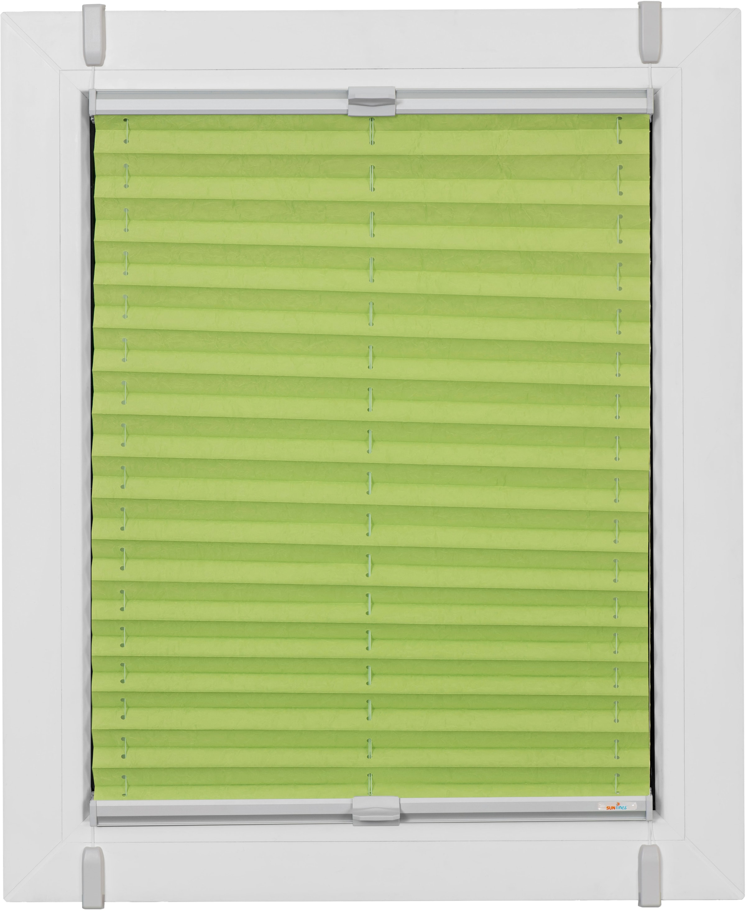 Image of sunlines Plissee »One Size Style Crush«, blickdicht, ohne Bohren, verspannt, Zubehörfarbe grau, zum Klemmen bei Ackermann Versand Schweiz