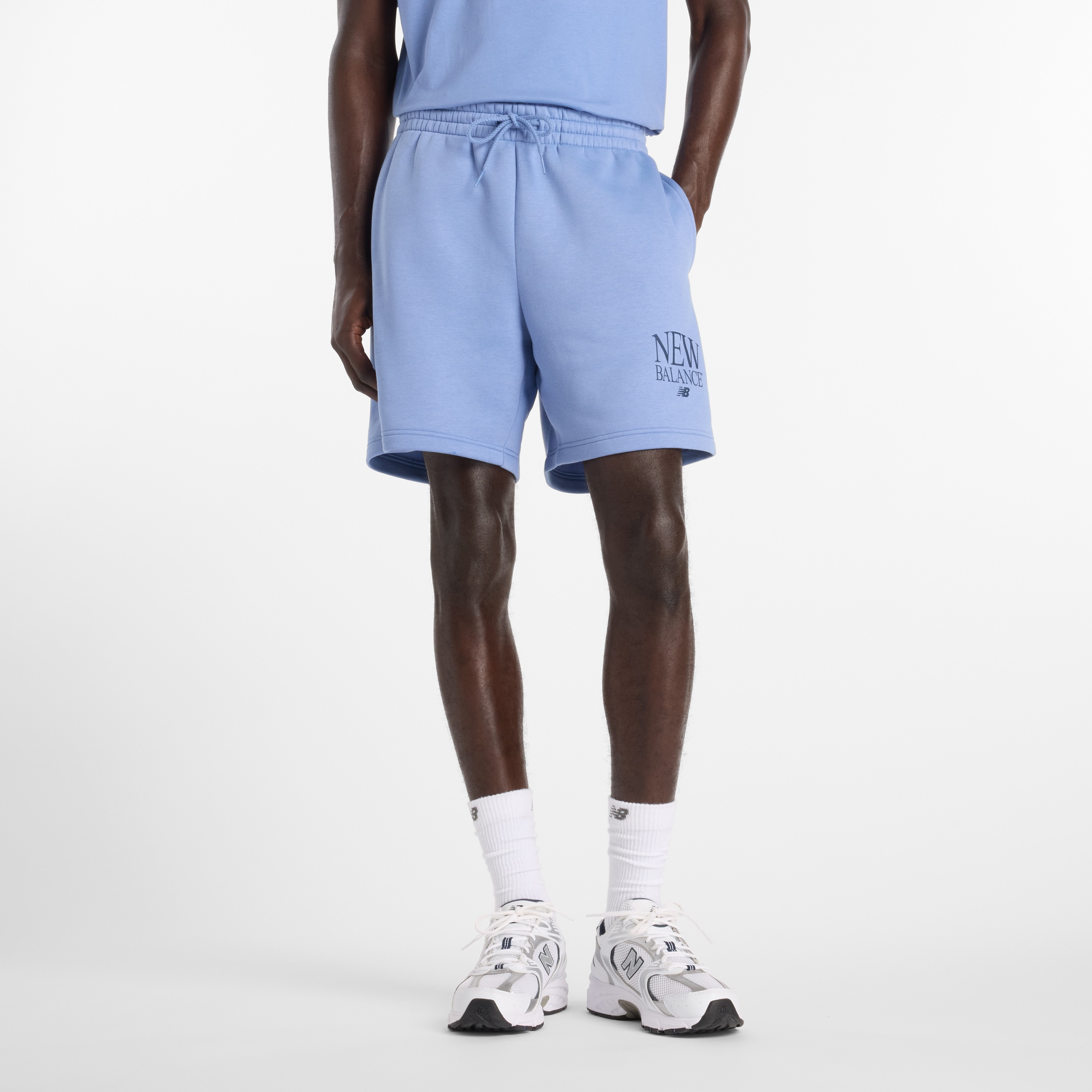 Image of New Balance Sweatshorts aus weicher Fleece-Qualität, mit Kordelverschluss, bequeme Passform