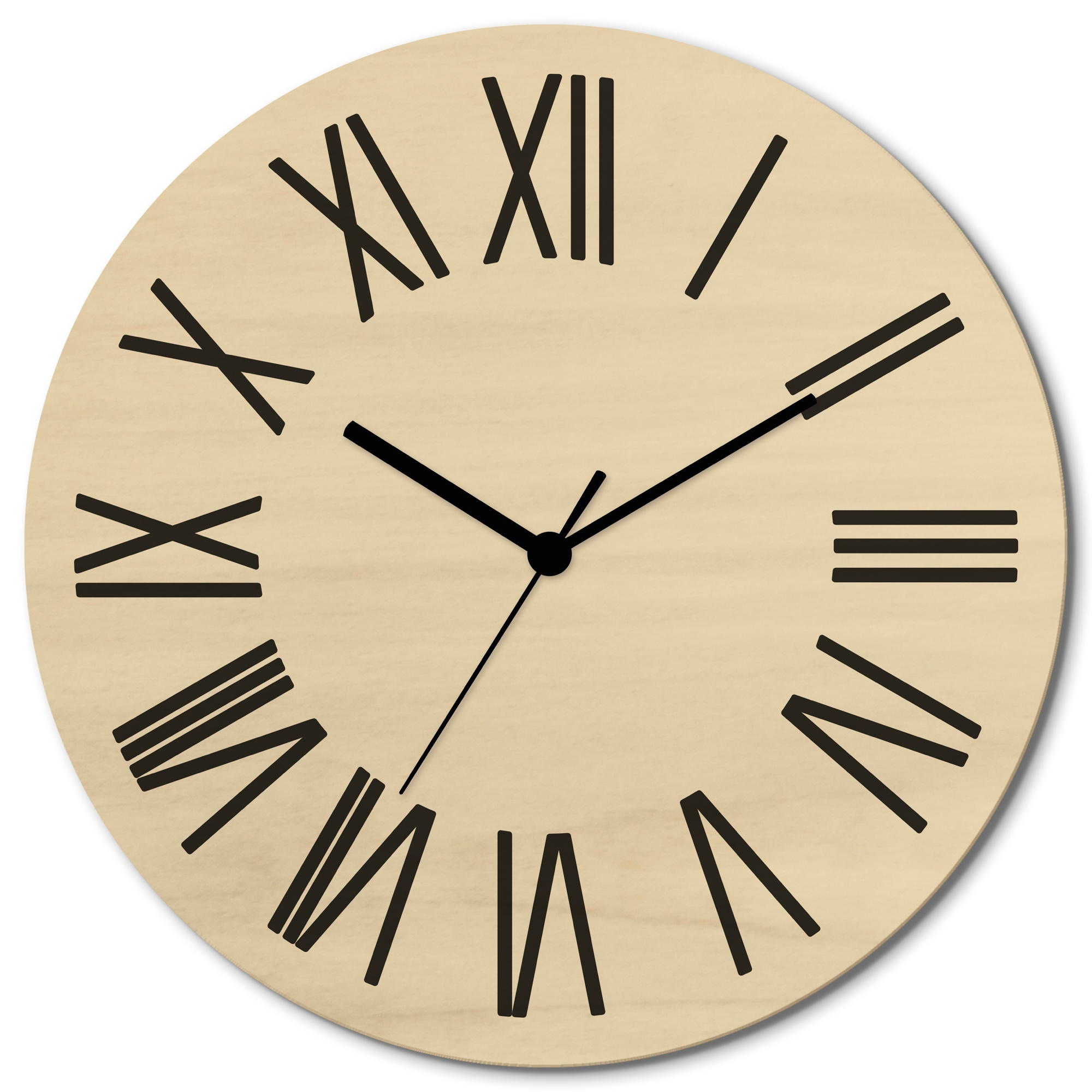 Image of Artland Wanduhr "Zeit in römischer Ziffern Moderne" wahlweise mit Quarz- oder Funkuhrwerk, lautlos ohne Tickgeräusche
