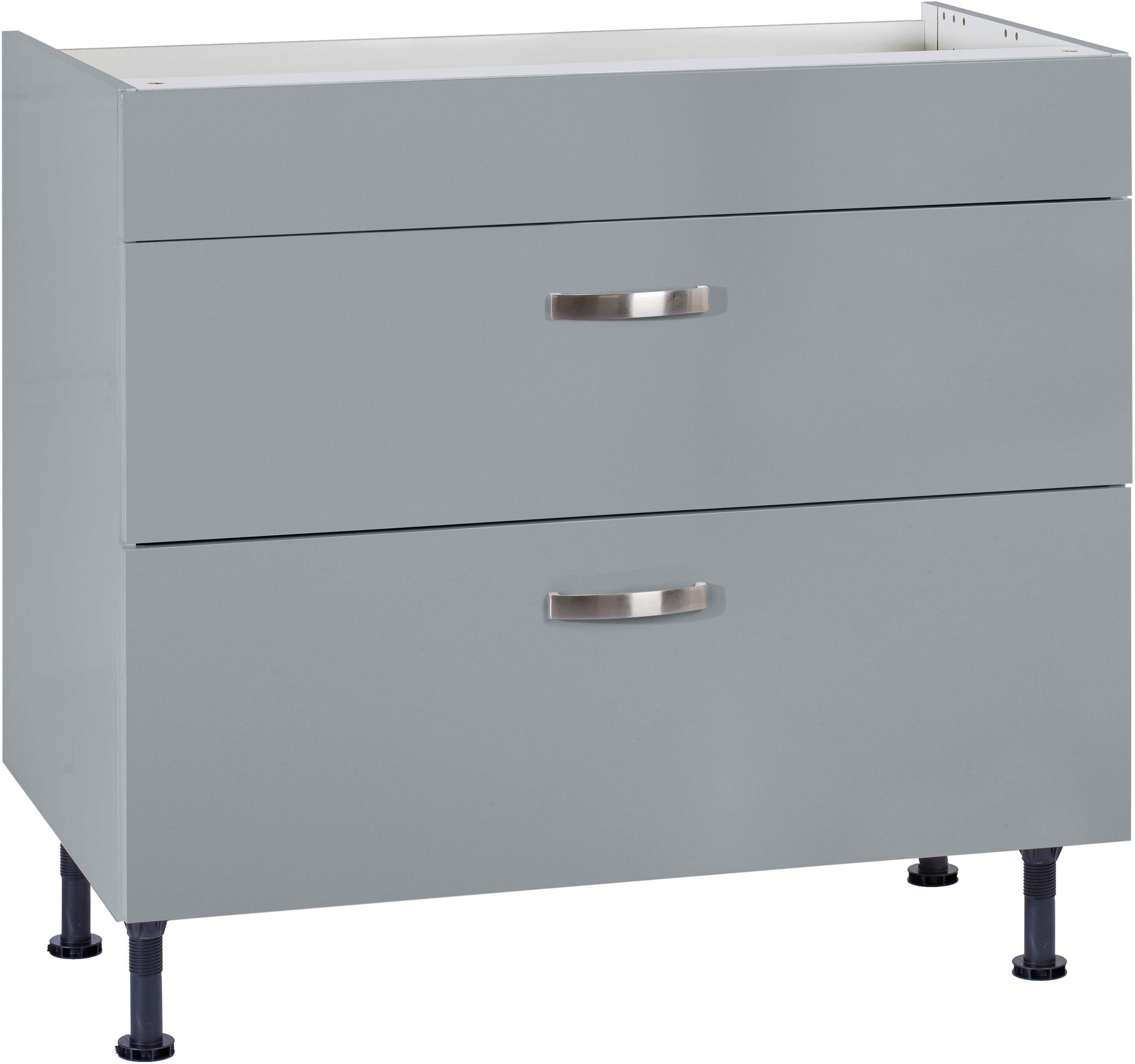 KOCHSTATION Kochfeldumbauschrank »KS-Cara« Breite 90 cm, mit Vollauszügen und Soft-Close-Funktion