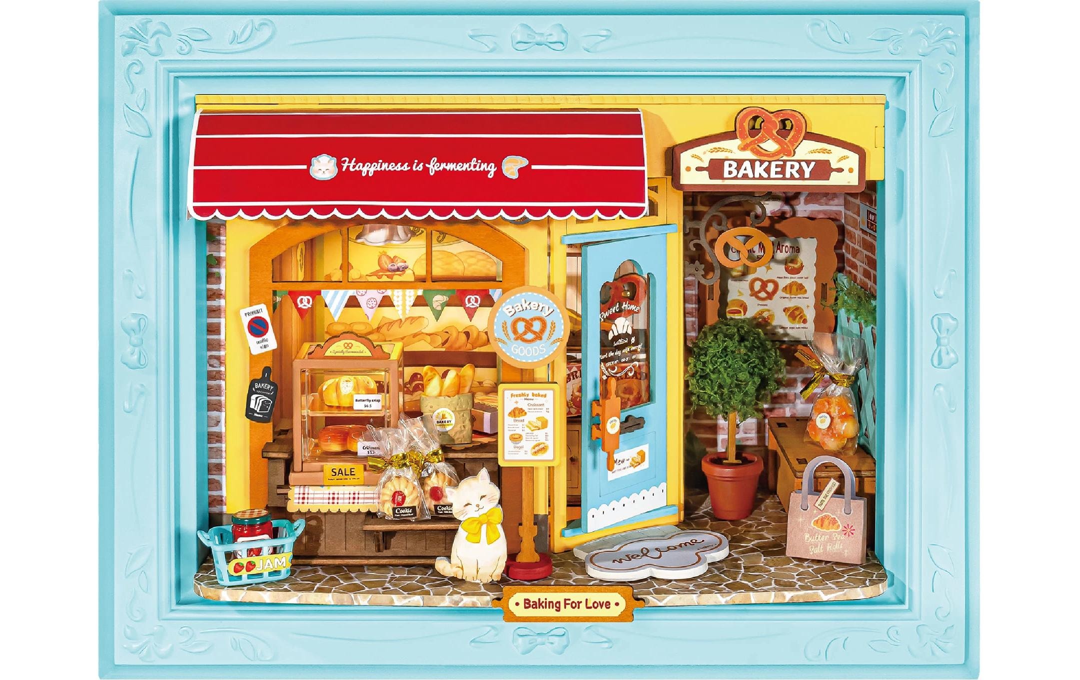   Modellbausatz »Rolife Fluffy Cat Bakery Schattenrahmen Bäckerei« 146 Stk. tlg.
