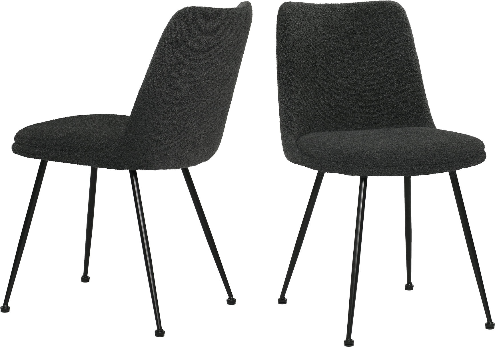 Image of SIT 4-Fussstuhl "Krakau 2er-Set Bouclé Esszimmerstühle mit Metallgestell" (Set) 2 Stk.Öko-Tex Bouclé-Bezug & vielseitig einsetzbares Design