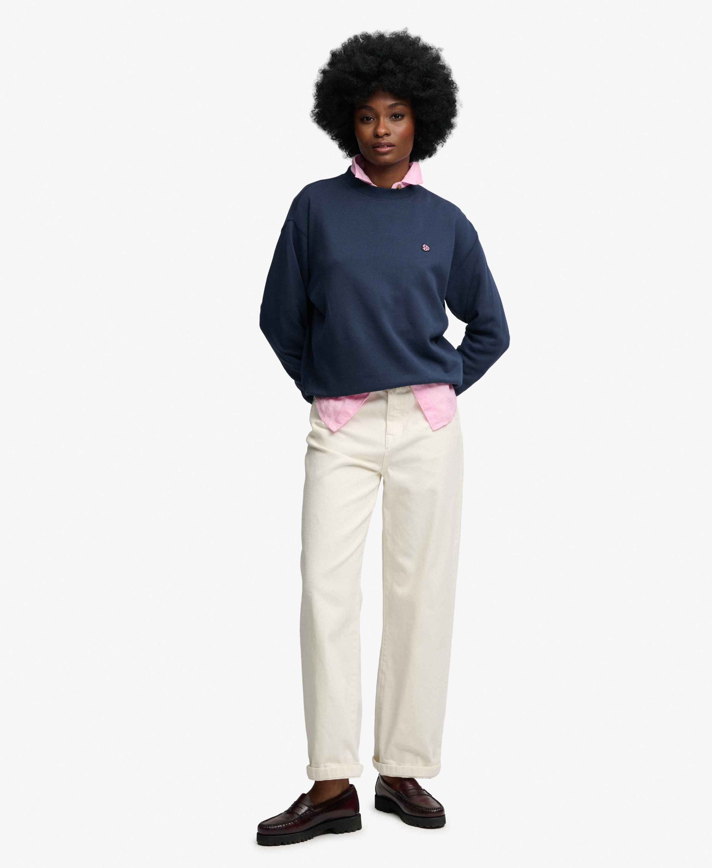 Superdry Sweatshirt »ESSENTIAL HERITAGE CREW«, mit Baumwolle und Sweatware, Relaxed Fit
