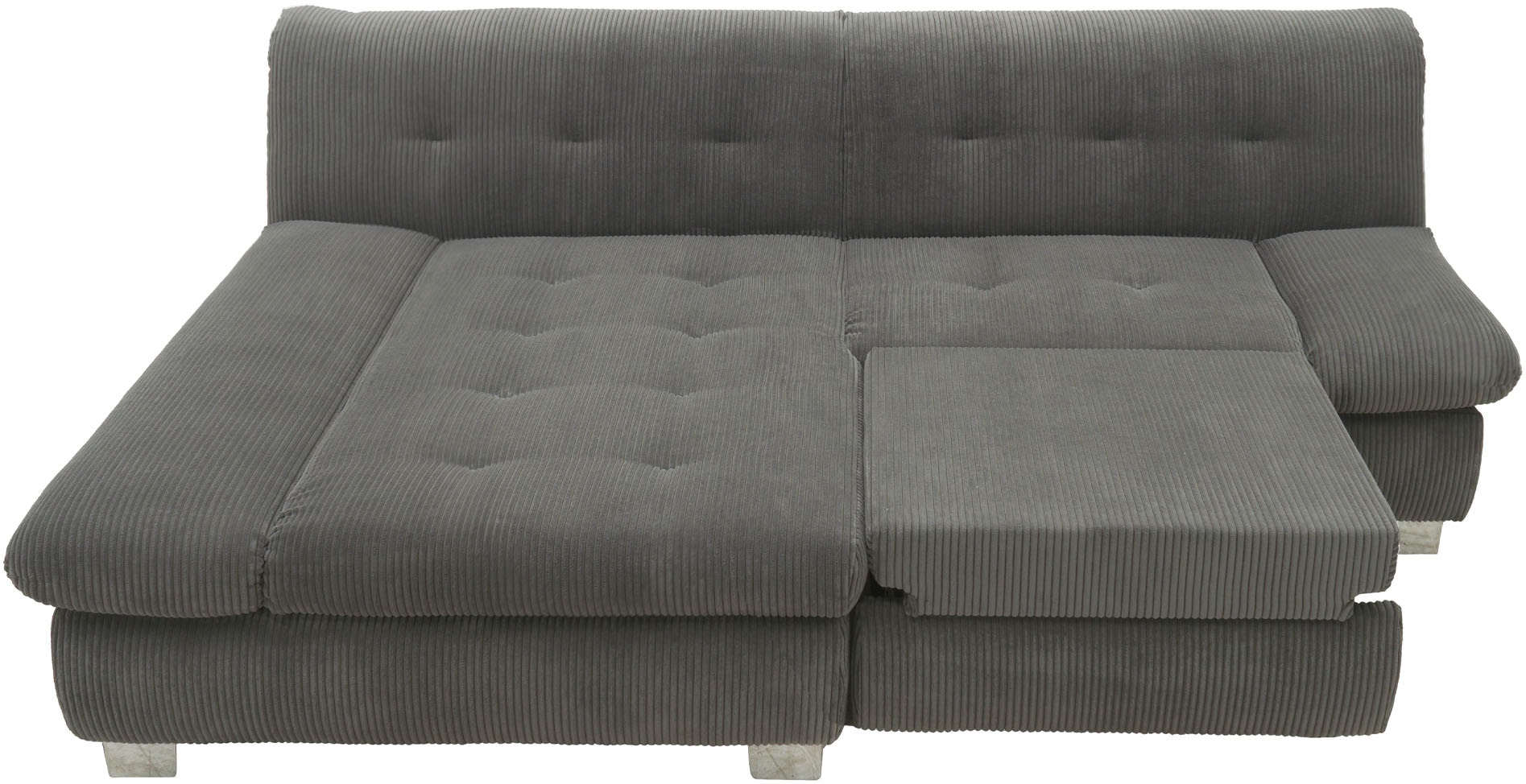 DOMO collection Ecksofa »100031 kompakte Stellmasse, komfortabel und bequem, L-Form«, wahlweise mit Bettfunktion und Armteilverstellung. Breite 234cm