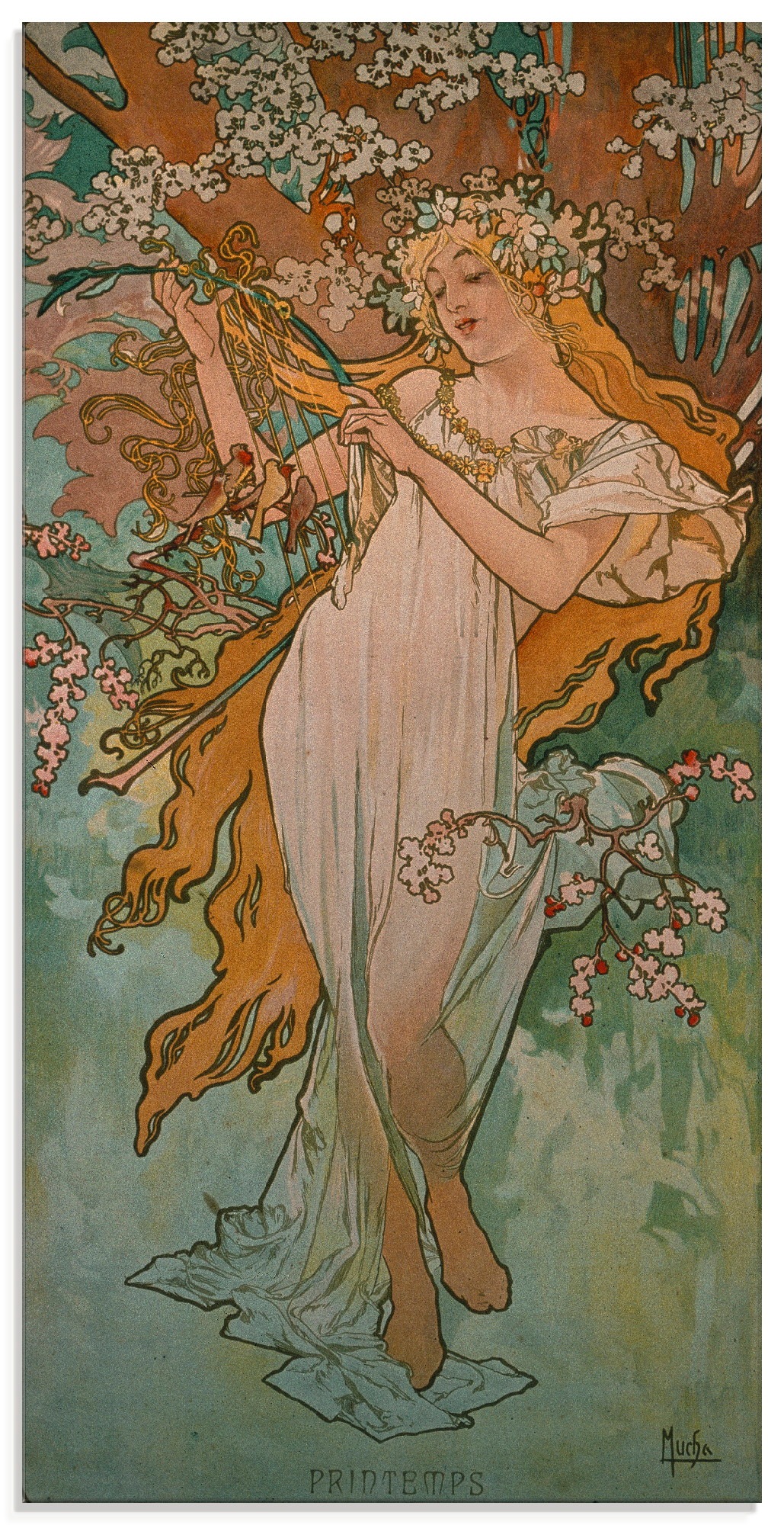 Image of Artland Glasbild »Jahreszeiten: Frühling. 1896.«, Frau, (1 St.) bei Ackermann Versand Schweiz