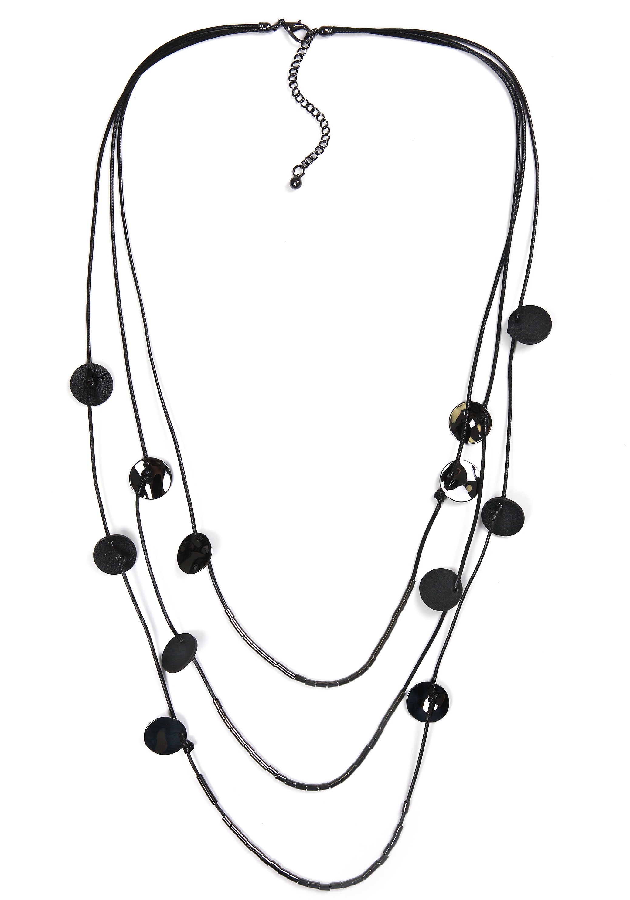 Image of J.Jayz Lange Kette »mehrreihiges Textilband mit kreisrunden Elementen« bei Ackermann Versand Schweiz