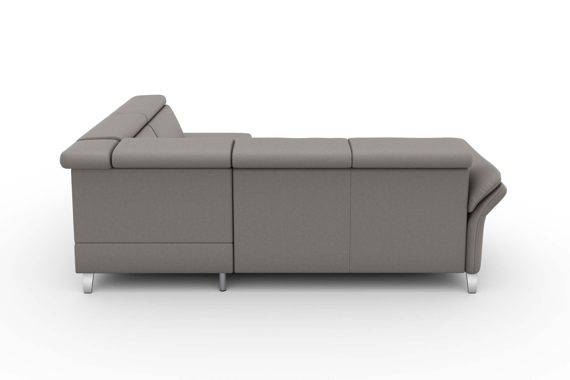 sit&more Ecksofa »Vincenzo L-Form«, inklusive Kopfteilverstellung, wahlweise mit Bettfunktion, Bettkasten