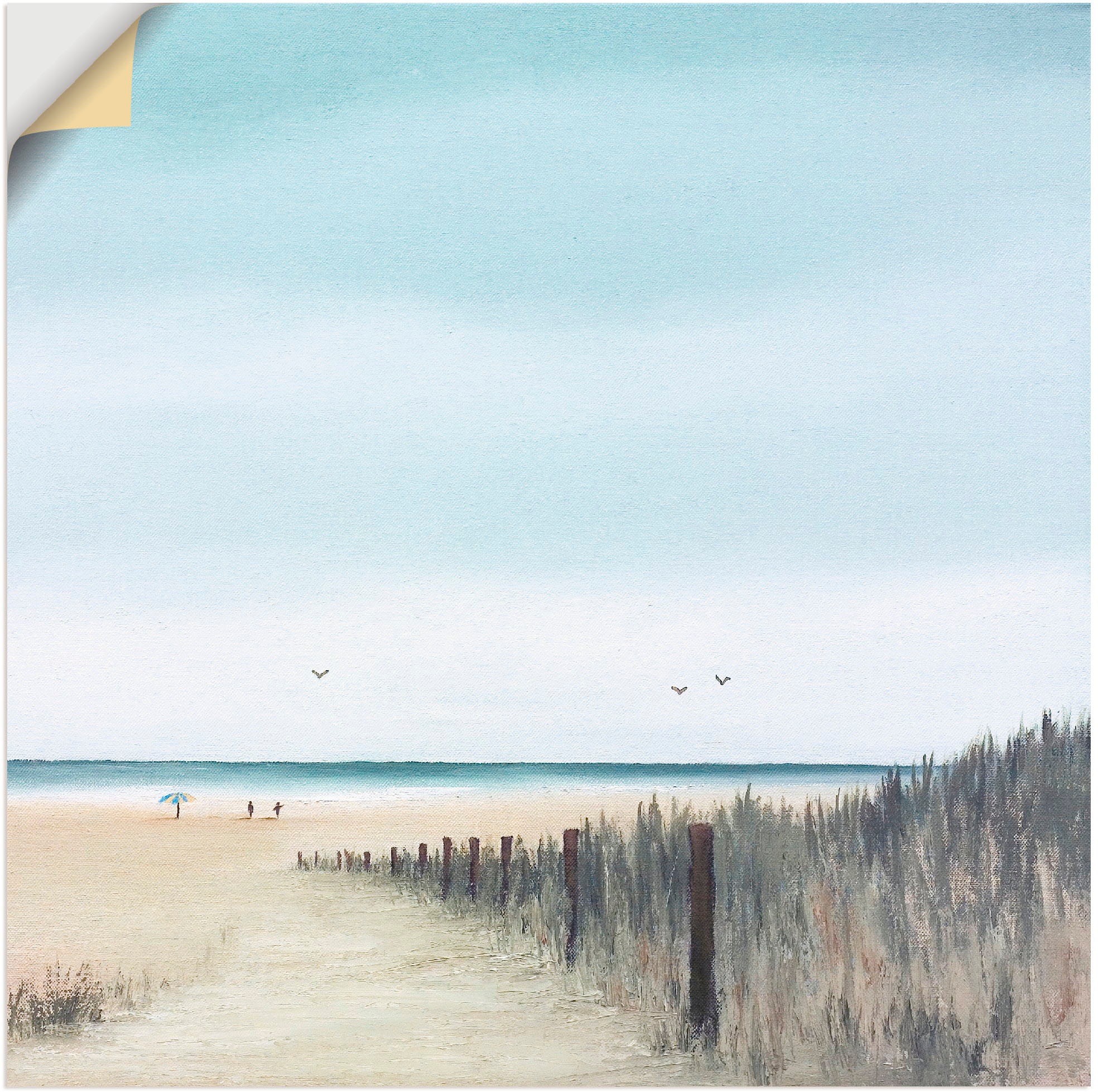 Image of Artland Wandbild »Sonniger Morgen I«, Strand, (1 St.), in vielen Grössen & Produktarten -Leinwandbild, Poster, Wandaufkleber / Wandtattoo auch für Badezimmer geeignet bei Ackermann Versand Schweiz