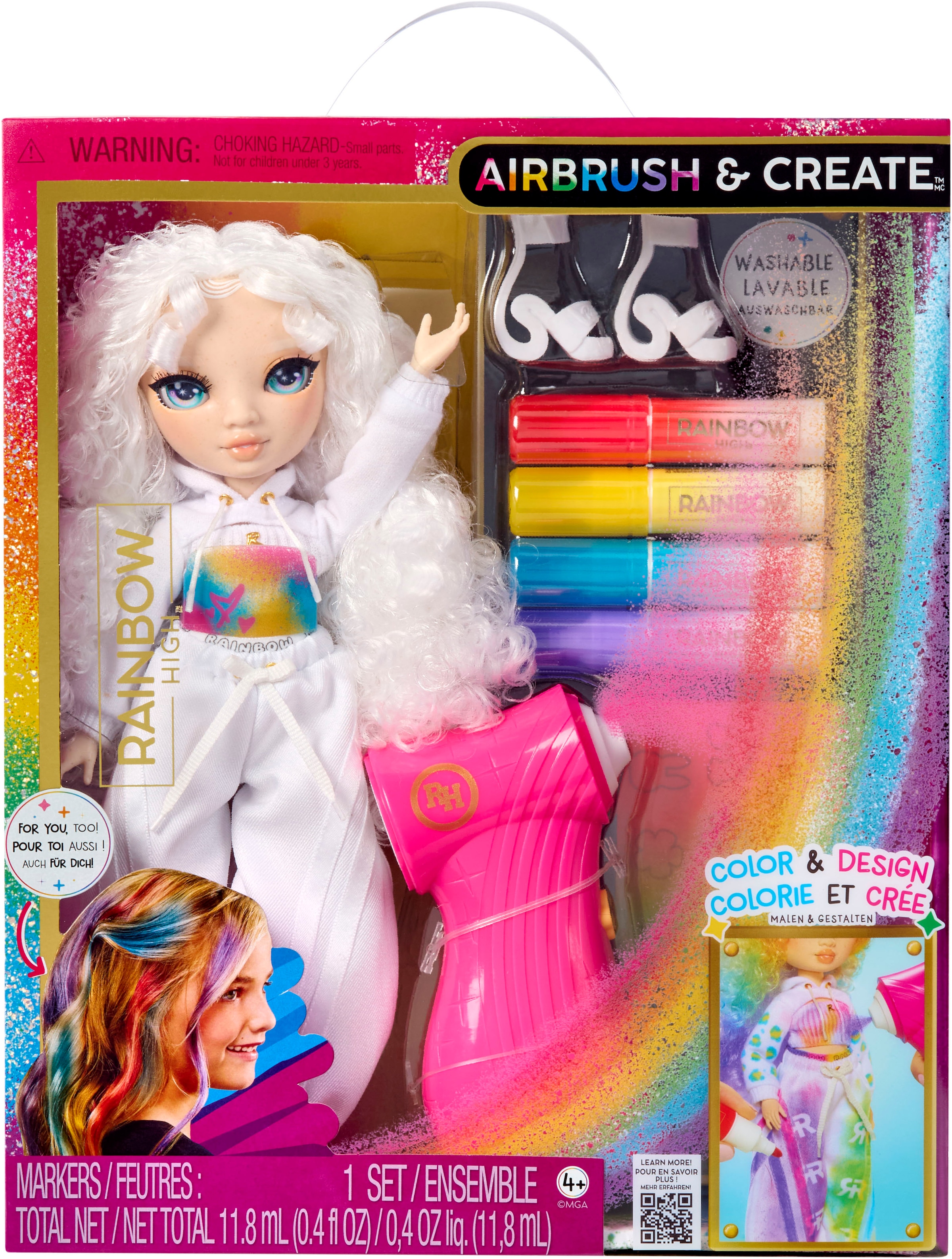 RAINBOW HIGH Poupée à habiller »Air Brush & Create Fashion Dolls -Green Eyes«