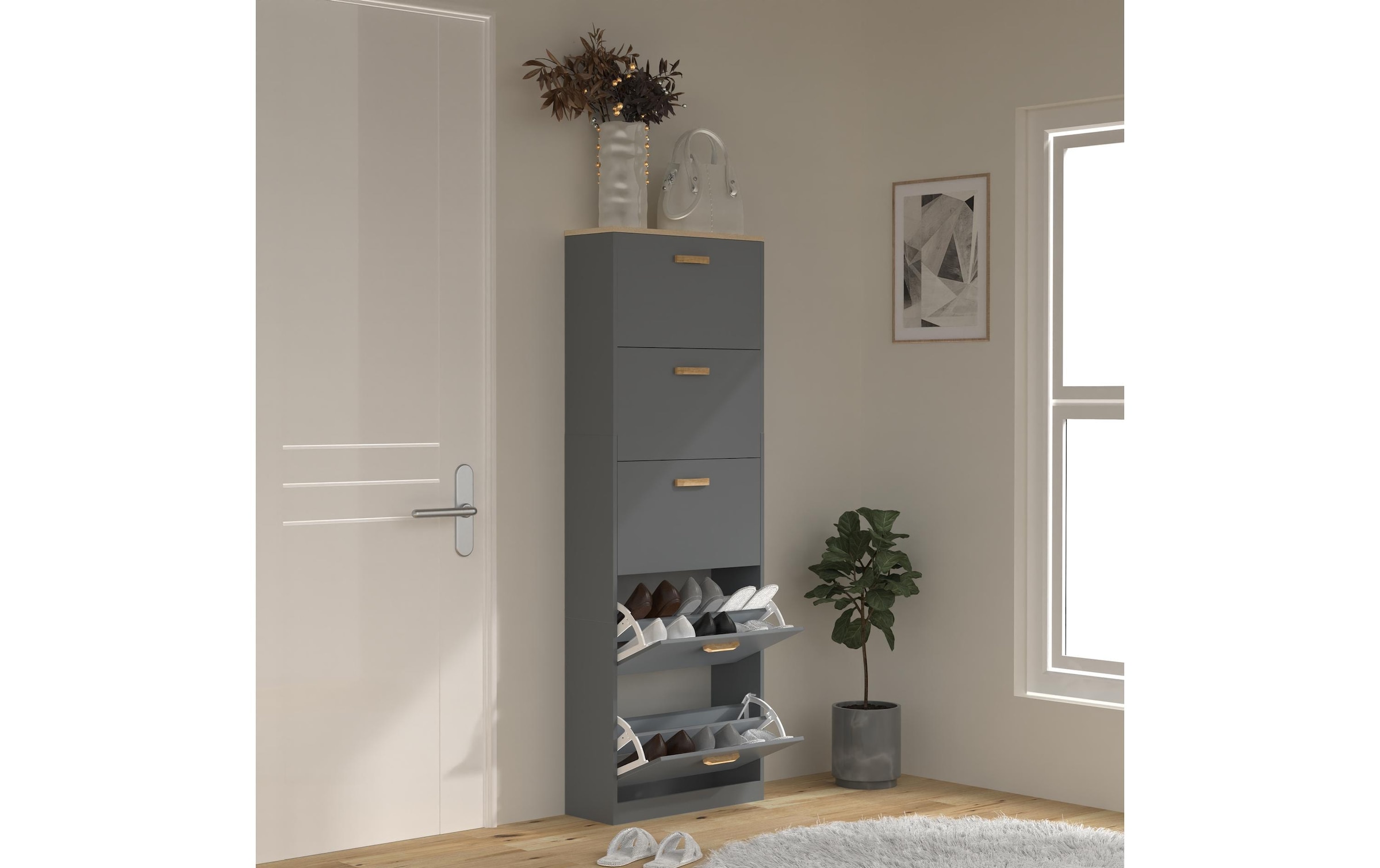 VCM Schuhschrank »Halom XL 59 x 170 cm«