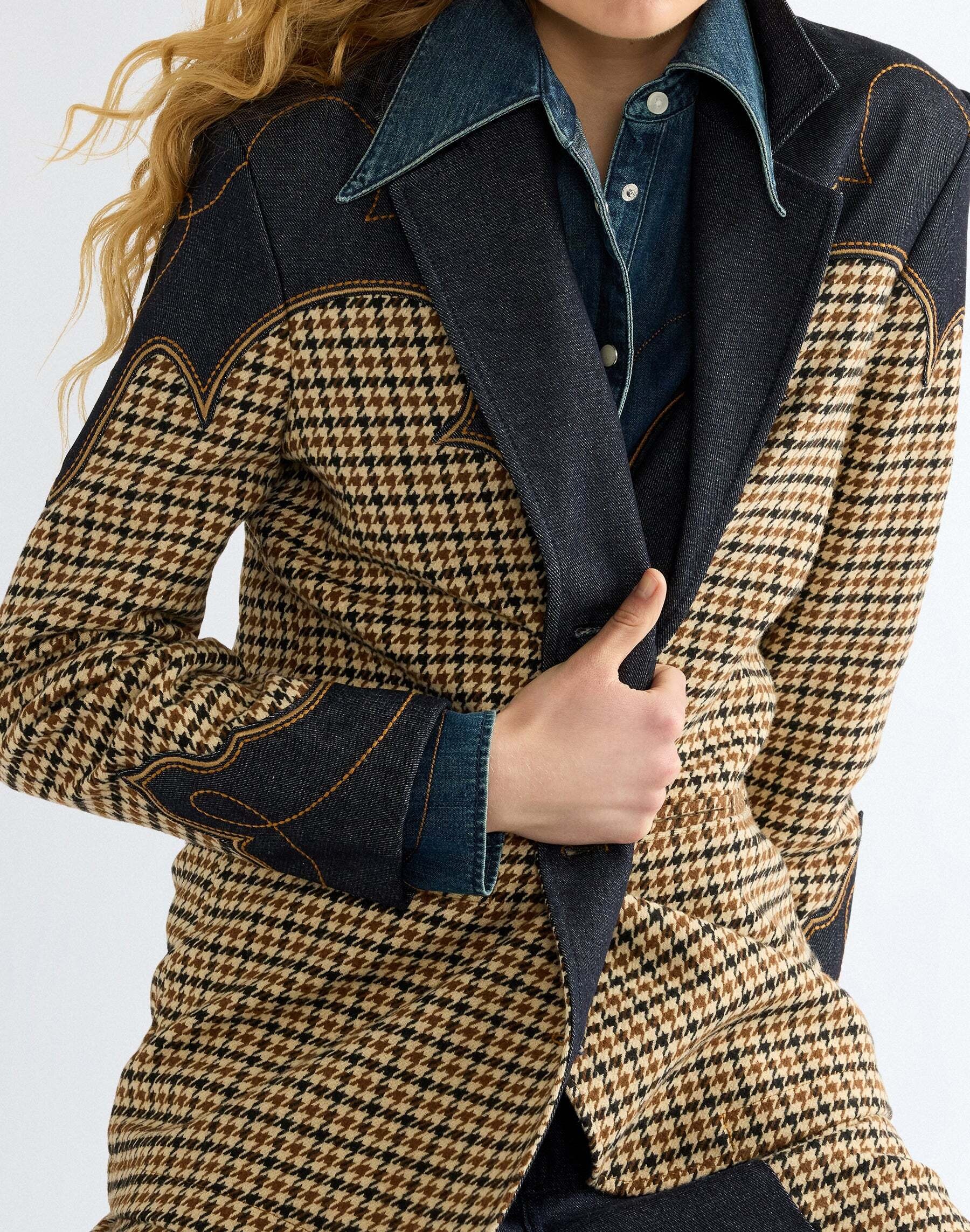 Wrangler Jeansjacke »WRANGLER Jeansjacke Houndstooth«