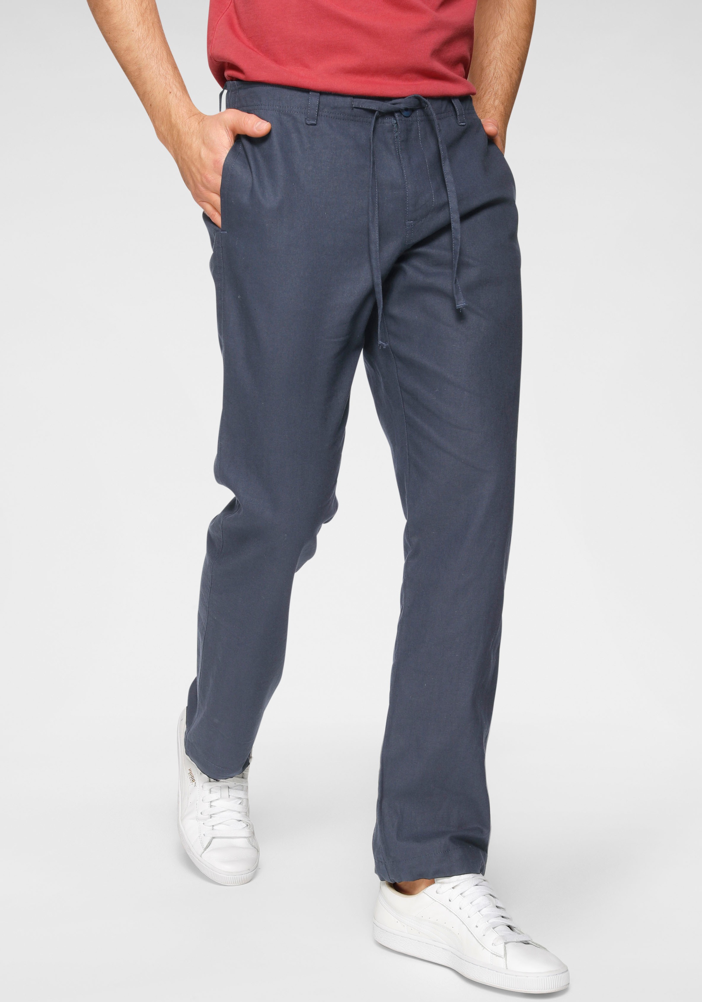 Image of TOM TAILOR Polo Team Leinenhose, unifarben bei Ackermann Versand Schweiz