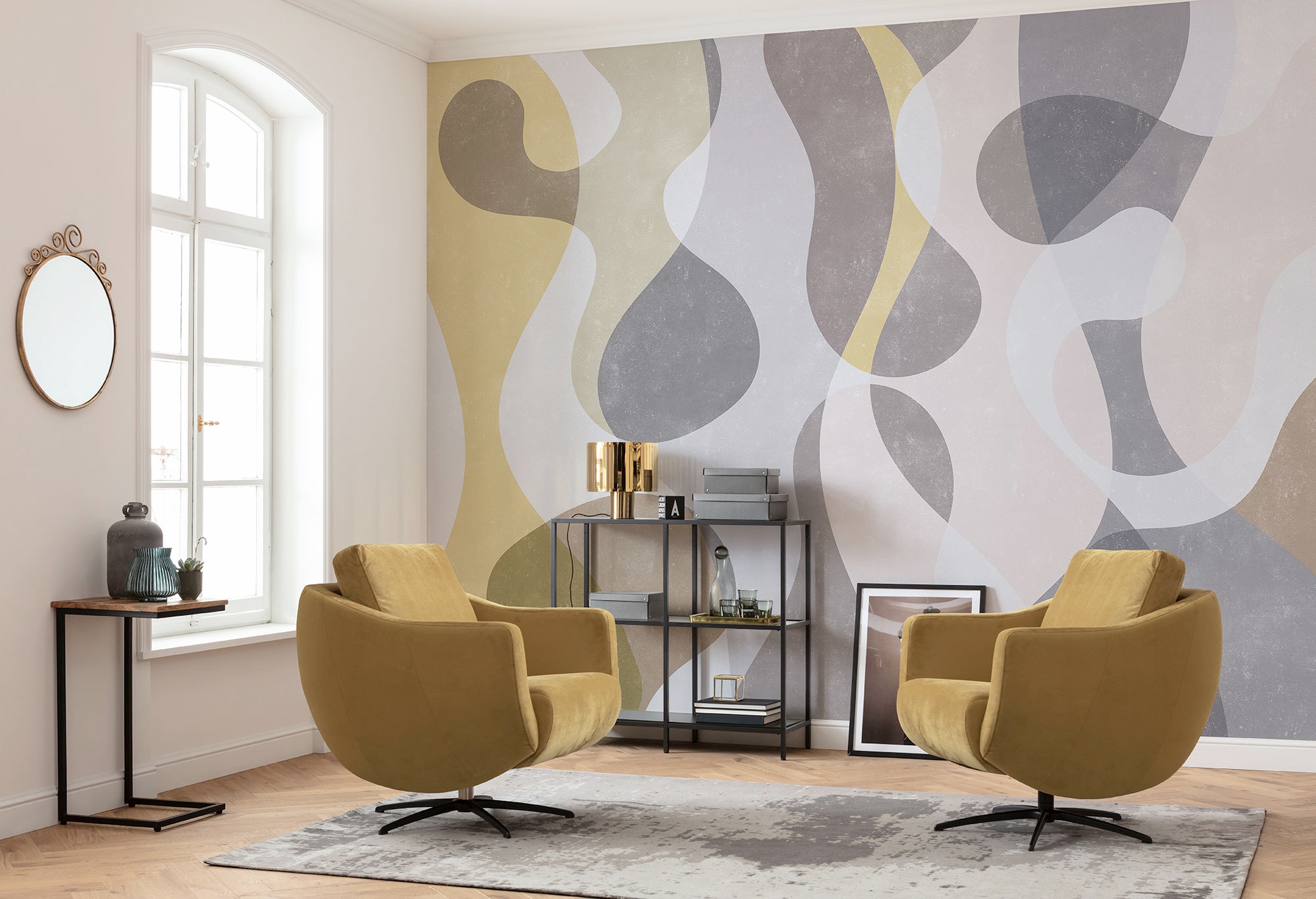 Image of Komar Fototapete "Komar Vlies Fototapete - Flux Meditation - Grösse 400 x 250 cm" bedruckt glatt