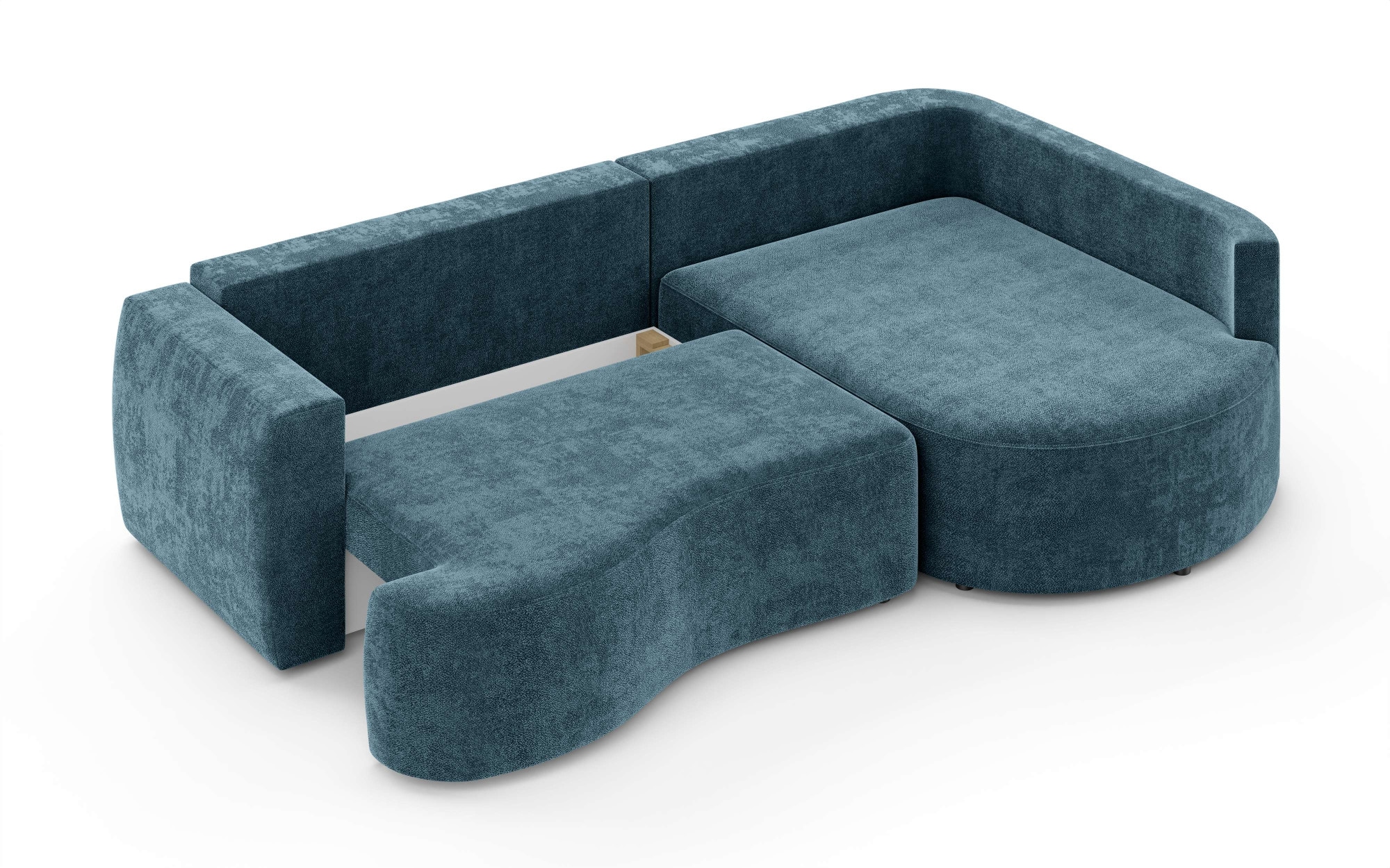 INOSIGN Ecksofa »Kahekili, Schlafsofa mit Bettkasten, Masse B/T/H: 255/181/90/ cm«, L-Form mit Wellenunterfederung, 7 Rückenkissen und 2 Zierkissen