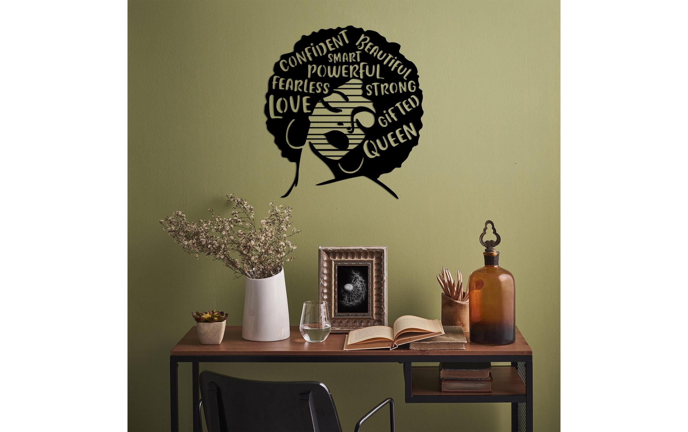 Wanddekoobjekt »Wallxpert Love Fearless Smart 64 x 70 cm«