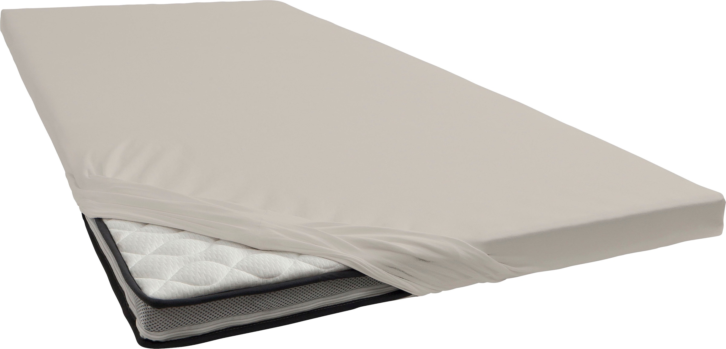 Image of bellana Spannbettlaken "bellana deluxe für Topper, mit Elasthan, Premium Jersey 230 g/m²" mit 5% Elasthan, für Topper mit 4-10cm Höhe, bügelfrei, faltenfrei