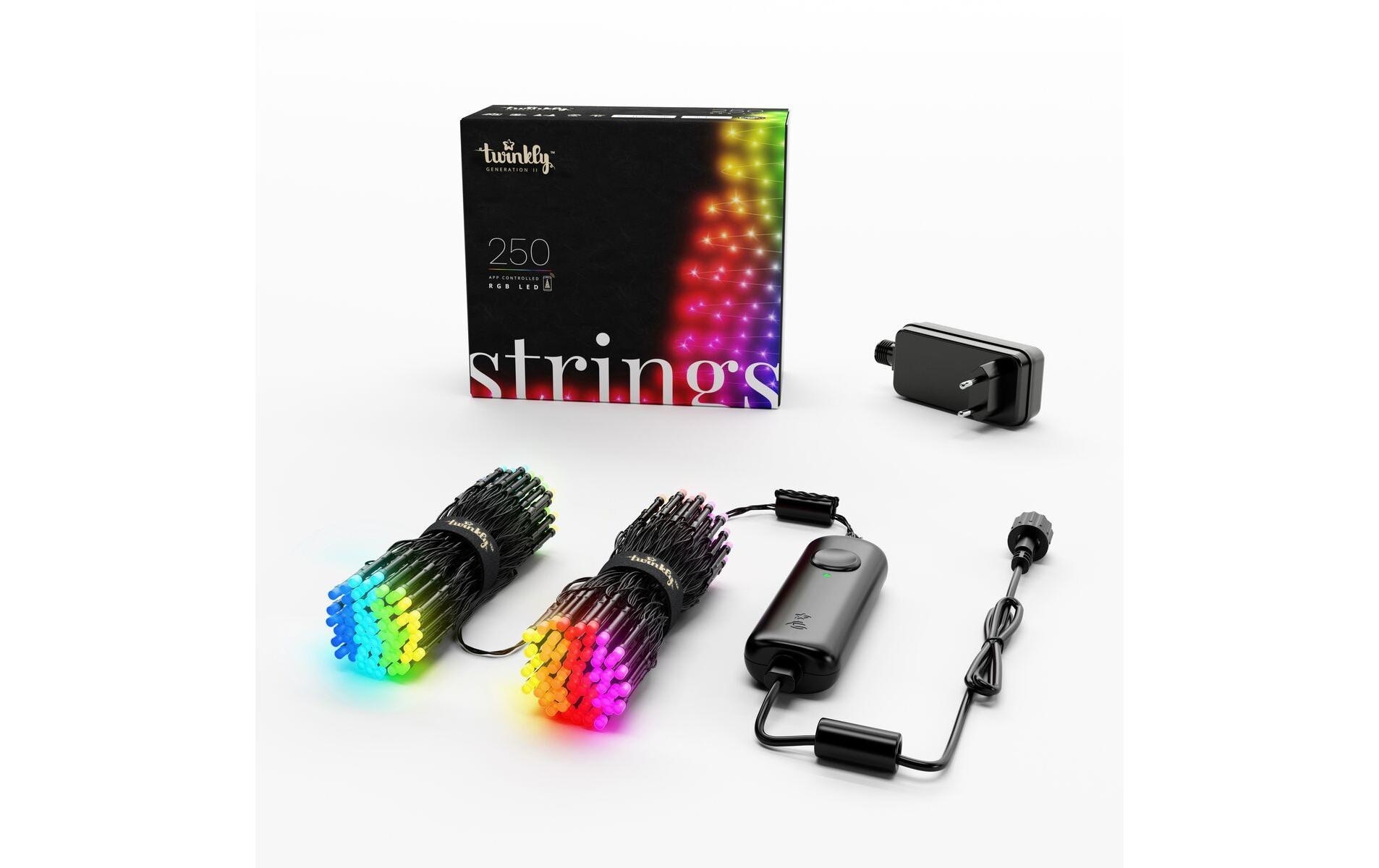 LED-Lichterkette »Twinkly String, 250LEDs, RGBW, 8 cm lamp«, 250 St.-flammig