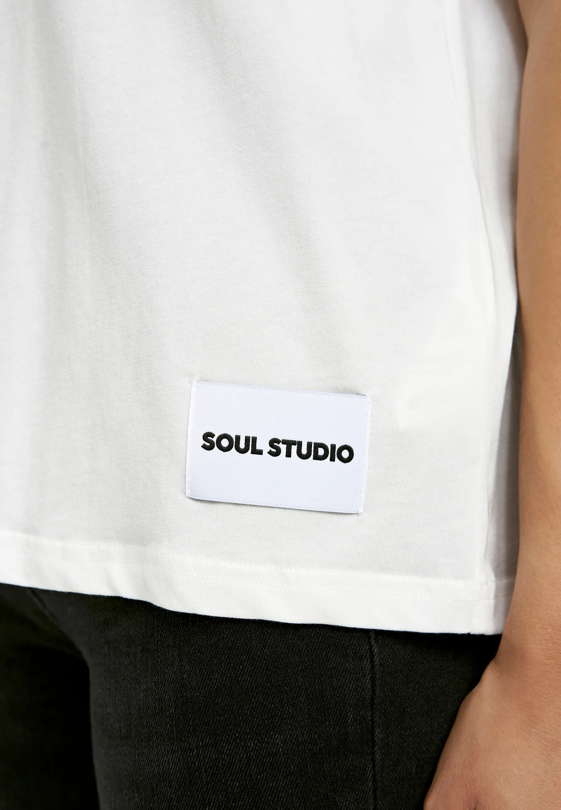 Smith & Soul T-Shirt mit Umschlagsaum, Rundhalsform