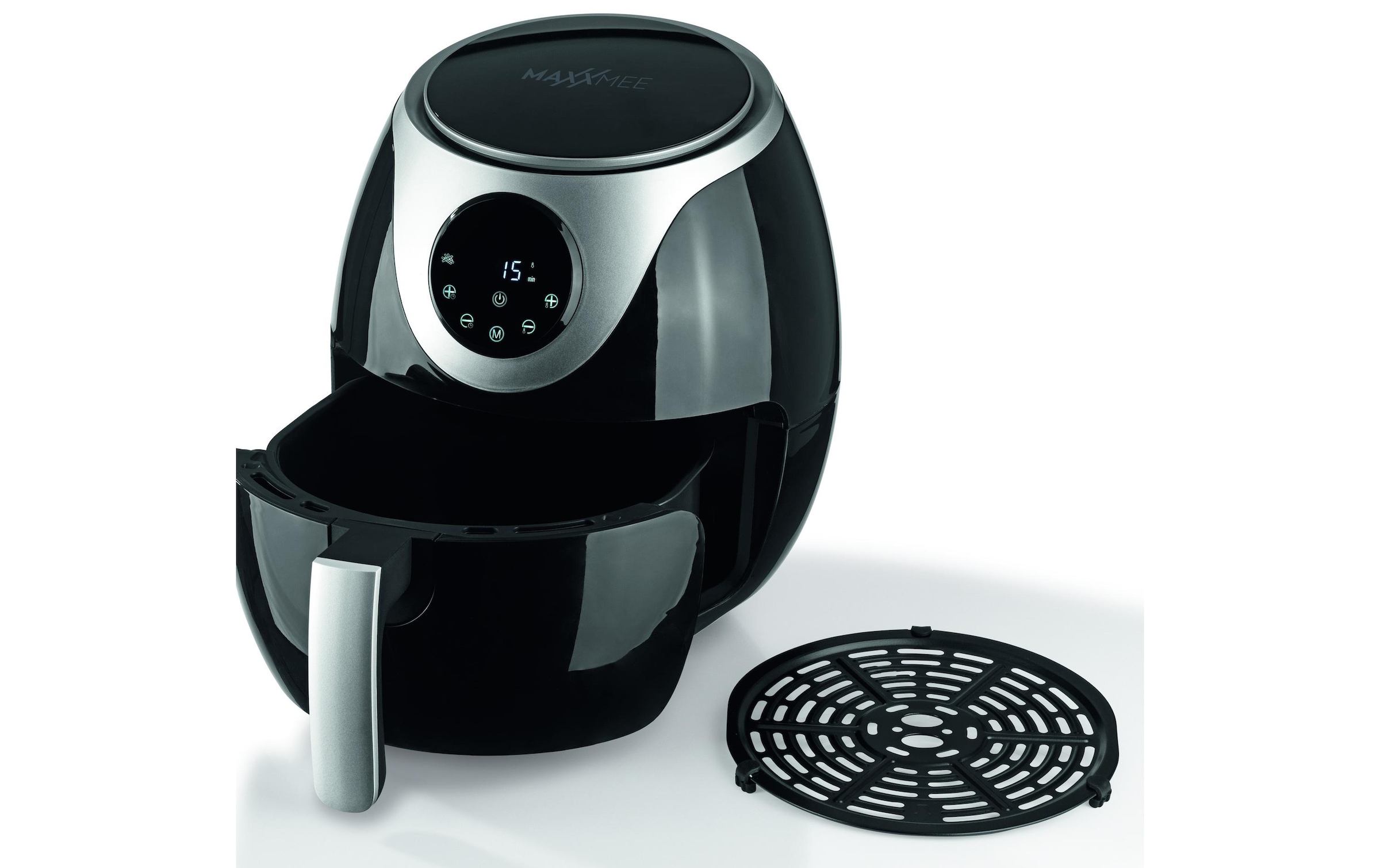 MAXXMEE Heissluftfritteuse »Digital 3 l, Schwarz/Silber«, 1300 W