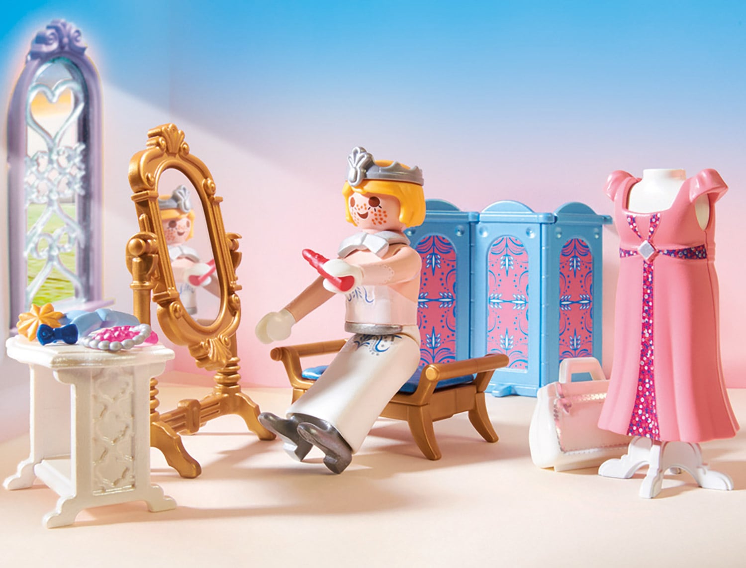 Playmobil® Konstruktions-Spielset »Ankleidezimmer mit Badewanne (70454), Princess«, (86 St.), Made in Germany