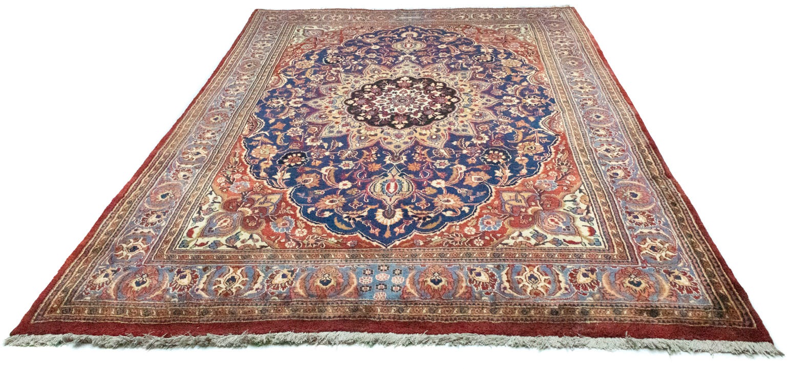 Image of morgenland Wollteppich »Moud Teppich handgeknüpft blau«, rechteckig, 12 mm Höhe bei Ackermann Versand Schweiz