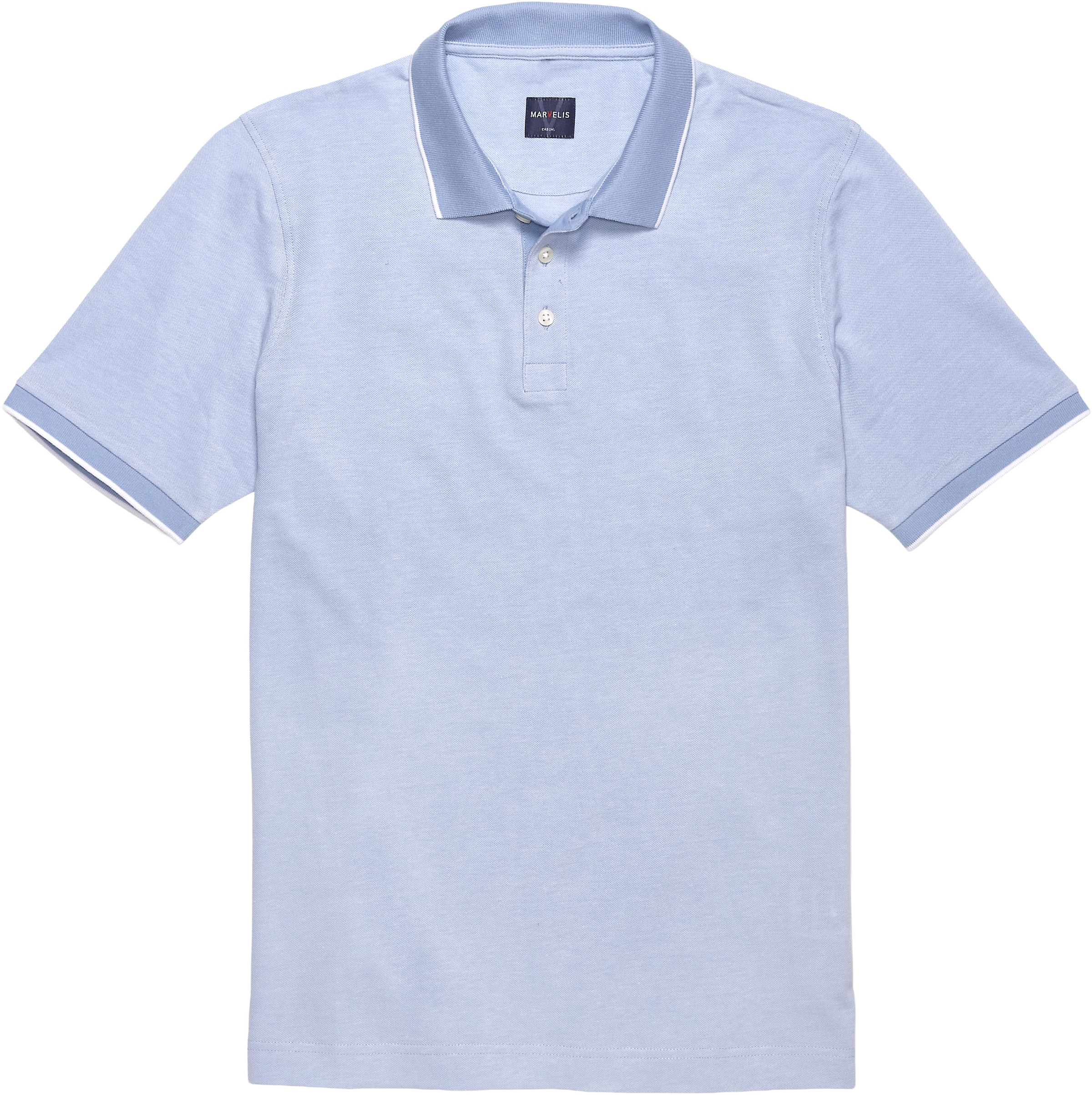 MARVELIS Poloshirt meliert, leicht tailliert