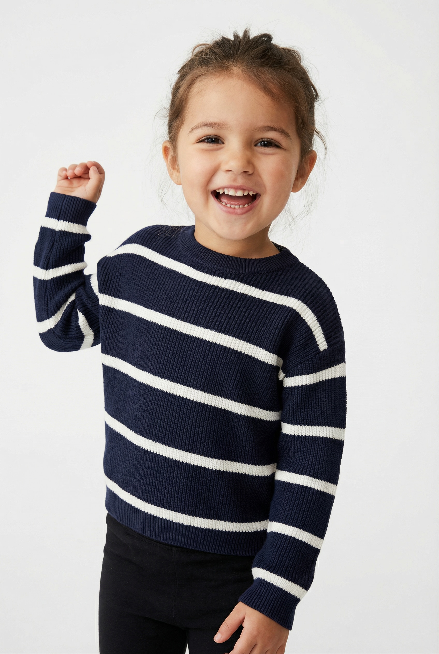 KIDS ONLY Pull en tricot »KMGFRANCA LIFE SHORT LS STRIPE KNT NOOS« Viskosemischung, loose fit