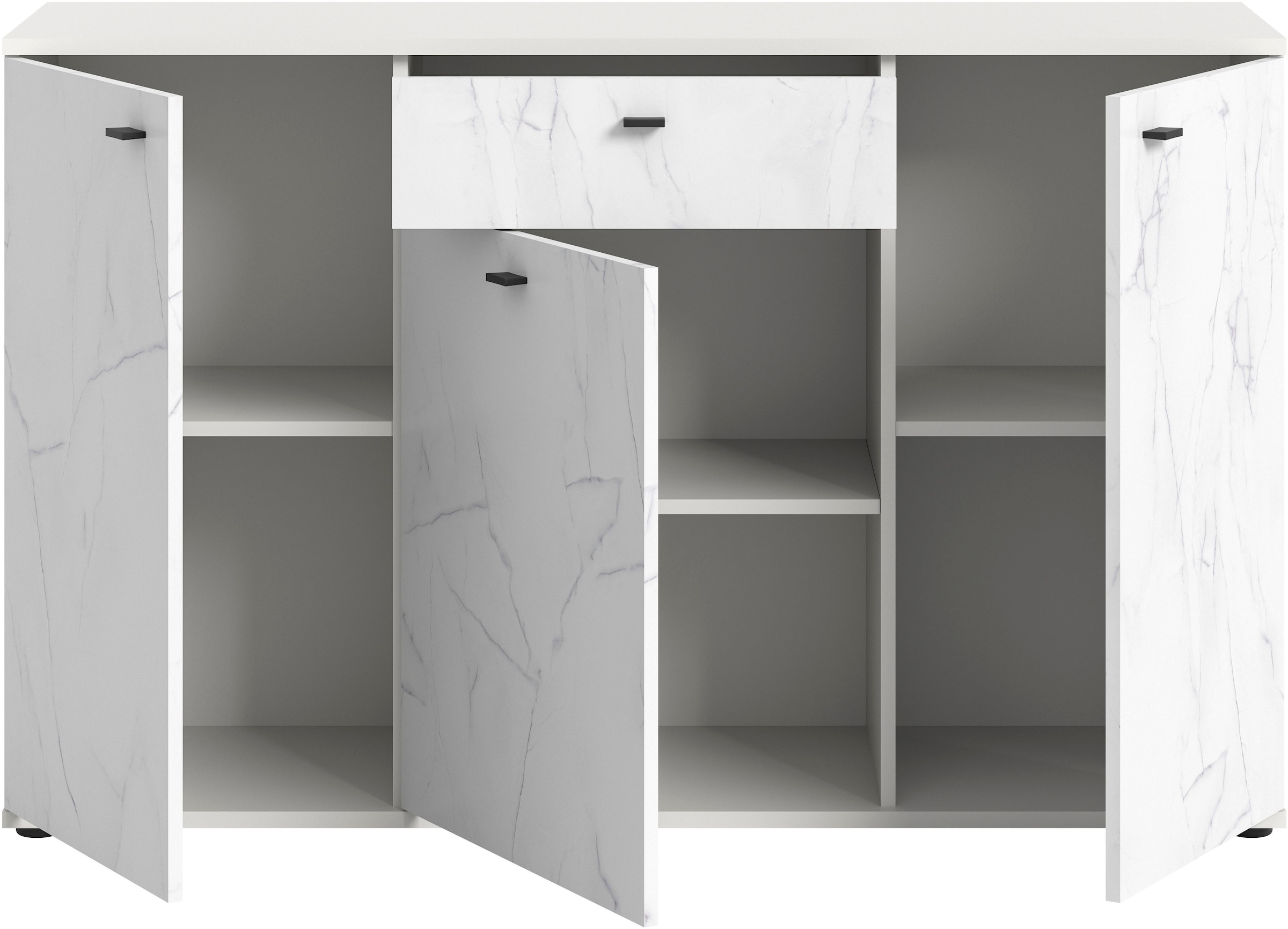 INOSIGN Sideboard »CALCOLO, Breite 138cm, 3 Türen, 1 Schubkasten, 6 Fächer«, Anrichte, Kommode, Schrank