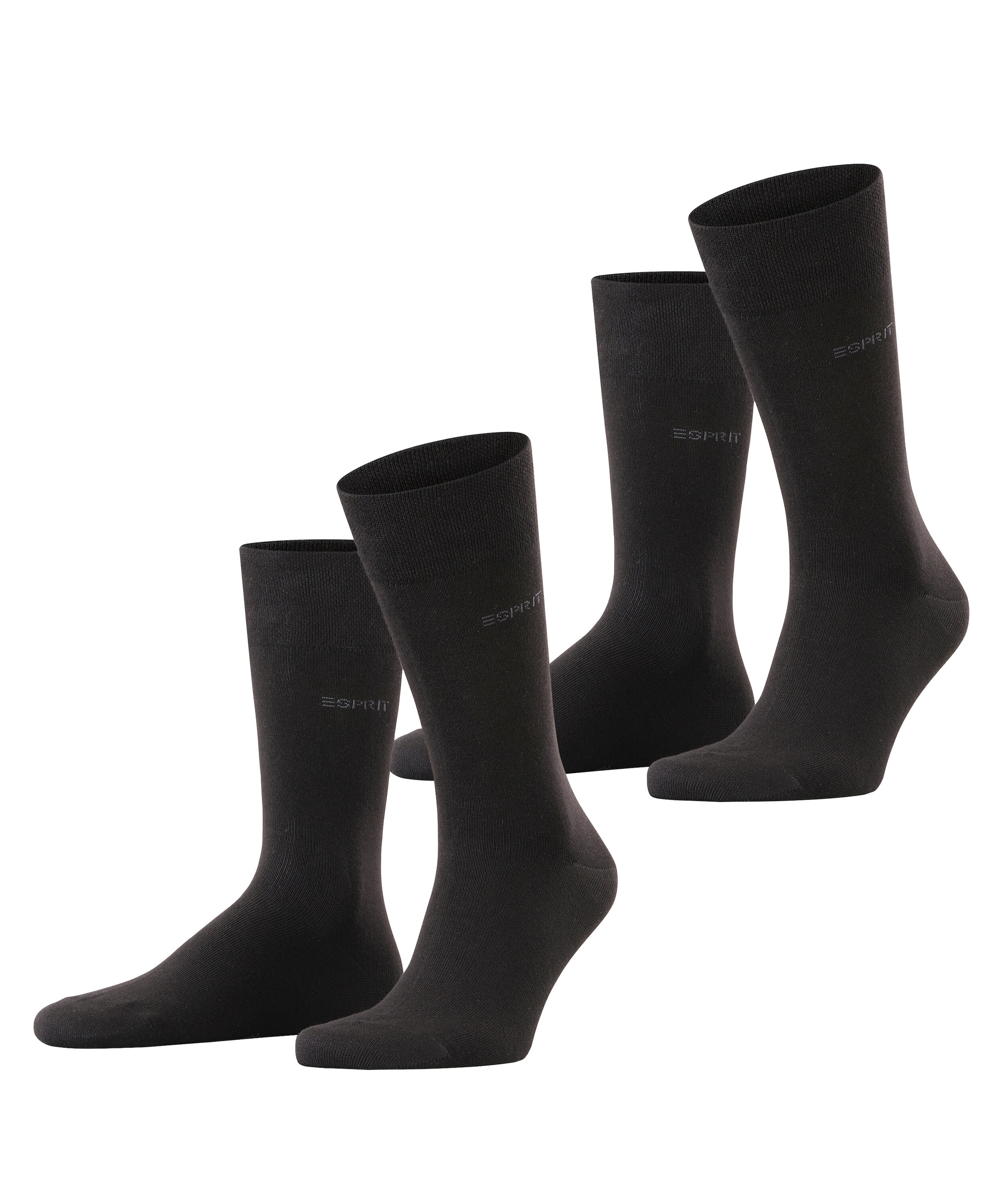 Esprit Chaussettes »Basic Easy« 2 paires, 2 Couple tlg. ceinture large confortable sans pression, respirante, chaussettes unies