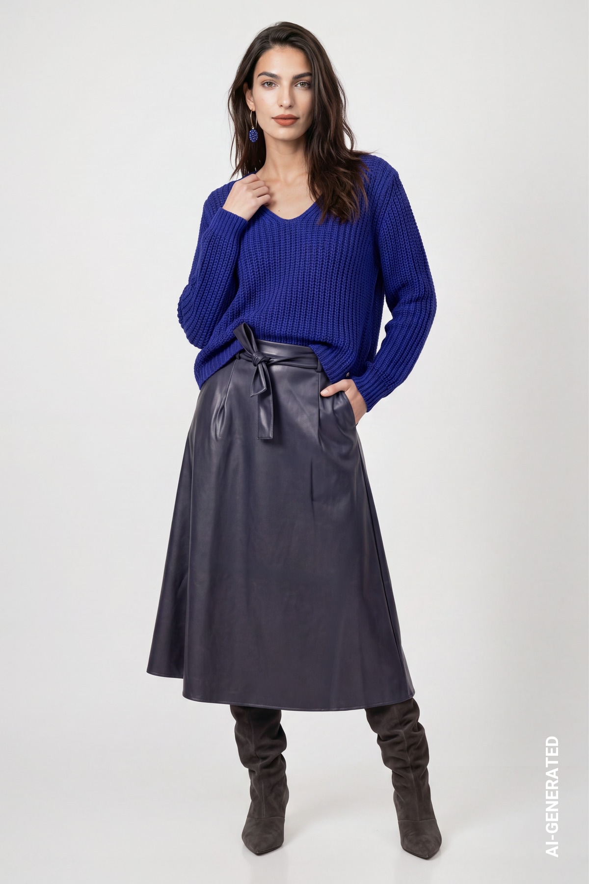 Monari Strickpullover »Pullover Chenille« Regular fit mit V-Ausschnitt