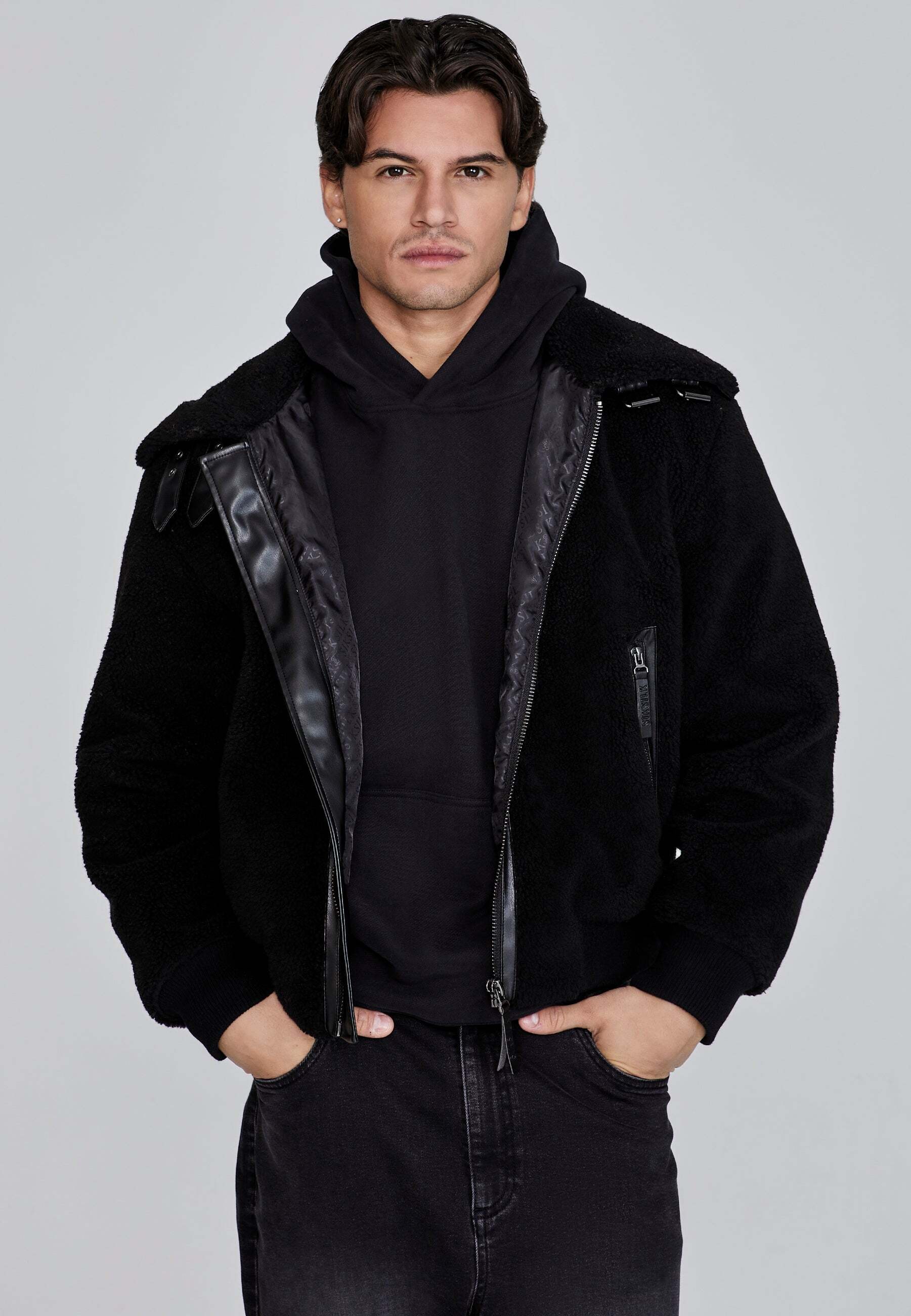 Bomberjacke »Siksilk Bomberjacke Sherpa Bomber Jacket«