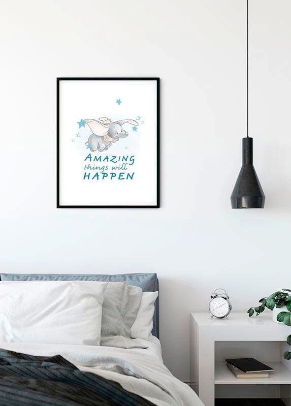 Komar Bild »Dumbo Amazing«, Disney, (1 St.), Wandbild zur Dekoration im Kinderzimmer - ohne Rahmen
