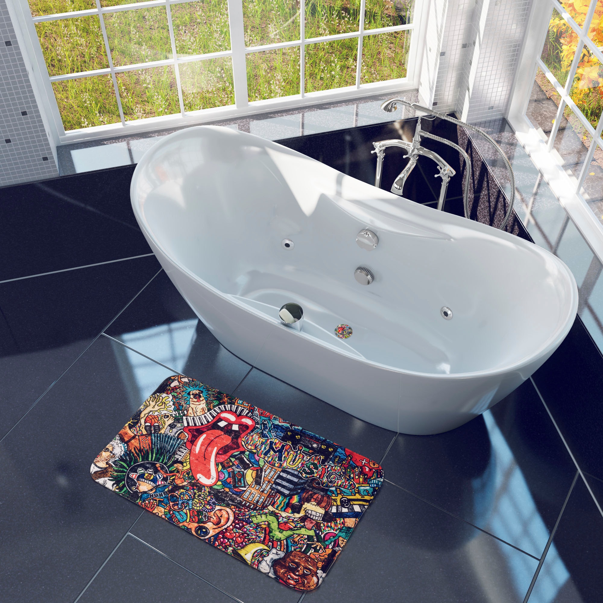 Sanilo Set d'accessoires de salle de bain »Graffiti«