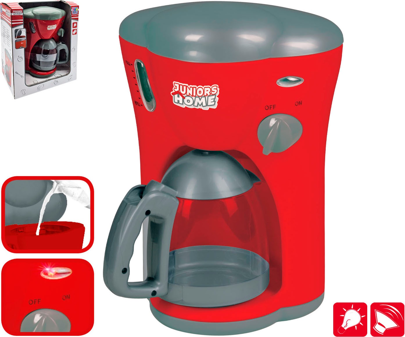 Happy People Kinder-Haushaltsset »Toaster und Kaffeemaschine« mit Licht- und Soundeffekt