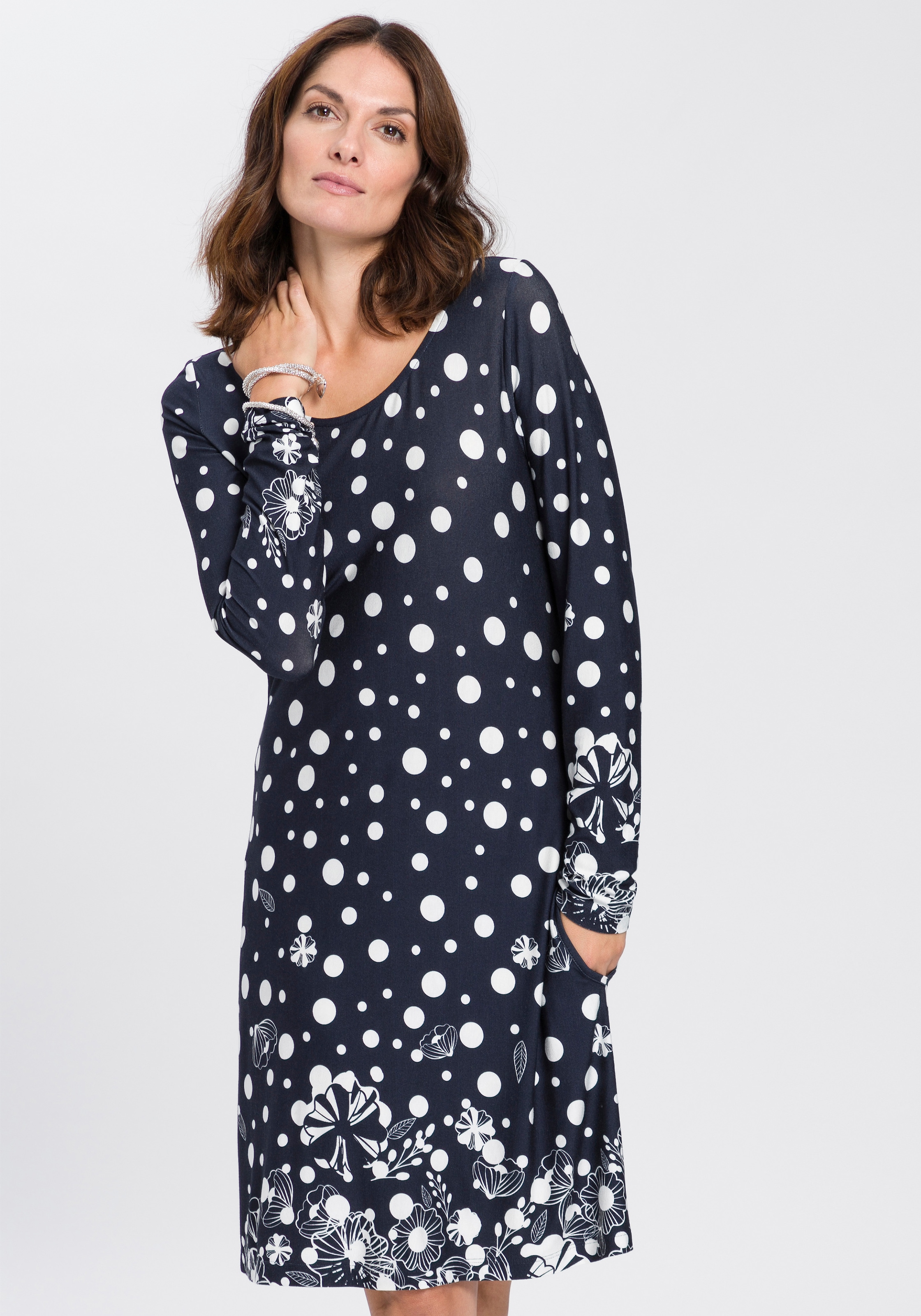 Image of Boysen's Jerseykleid, mit Bordürendruck NEUE FARBEN bei Ackermann Versand Schweiz