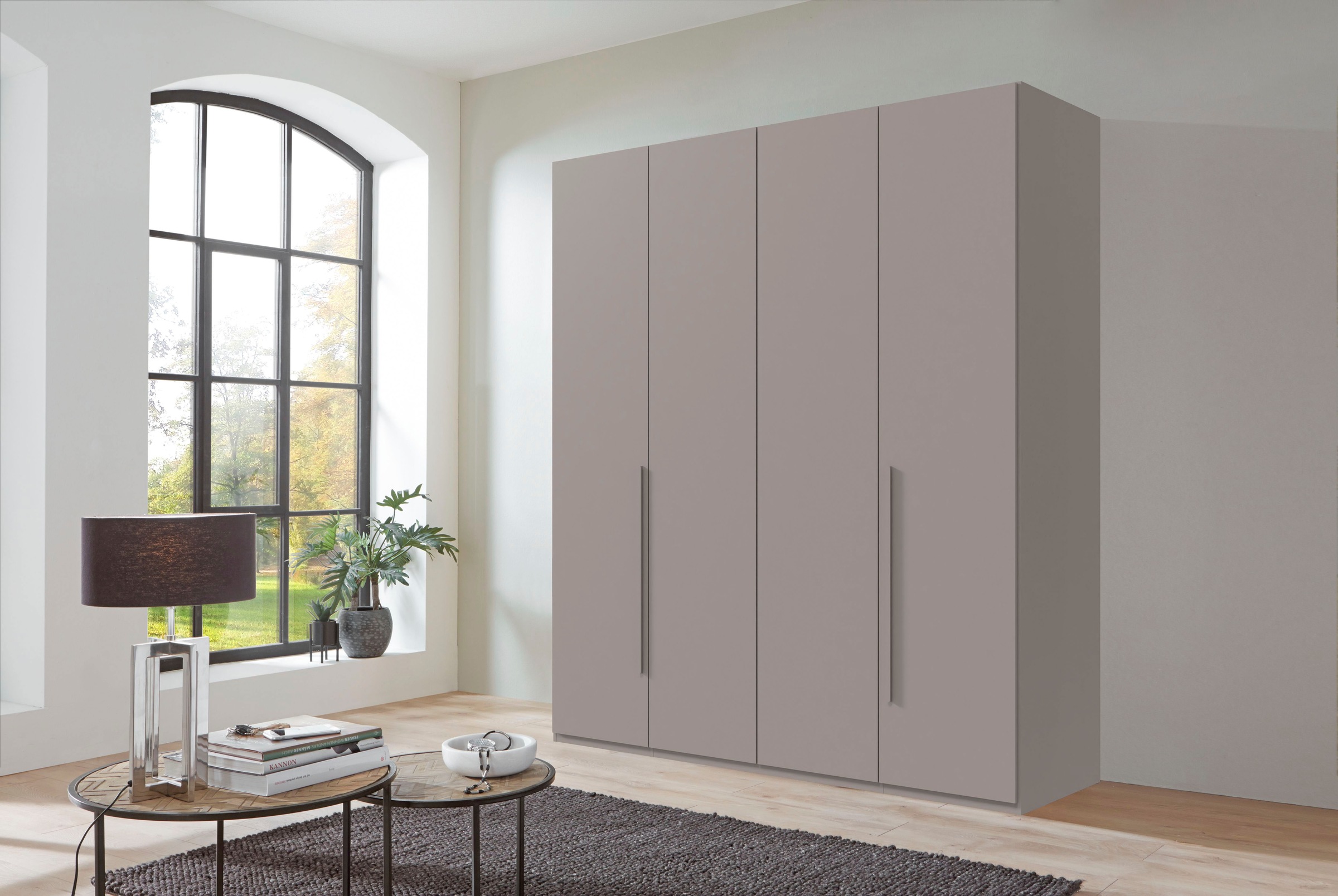Wimex Drehtürenschrank "Kleiderschrank London, in den Breiten 180cm, 225cm oder 270cm" mit verschiedenen Griffen in goldfarben, silberfarben oder schwarz, wahlweise mit Basic- oder Premium-Ausstattung erhältlich