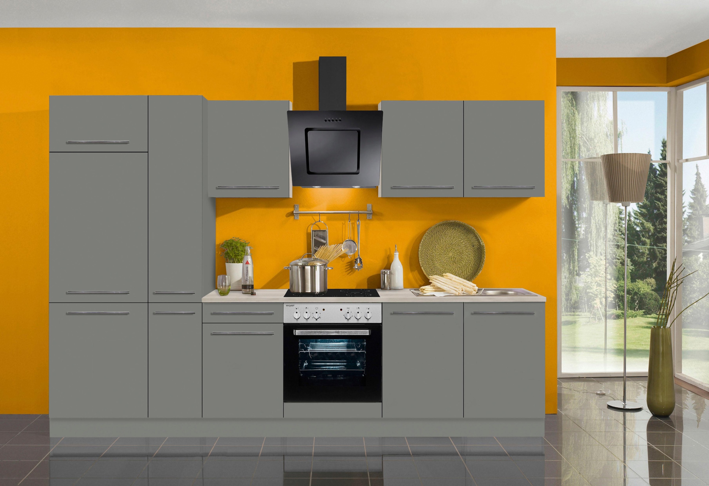 OPTIFIT Küchenzeile »Bern«, Breite 300 cm, höhenverstellbare Füsse,  gedämpfte Türen und Schubkästen Trouver sur