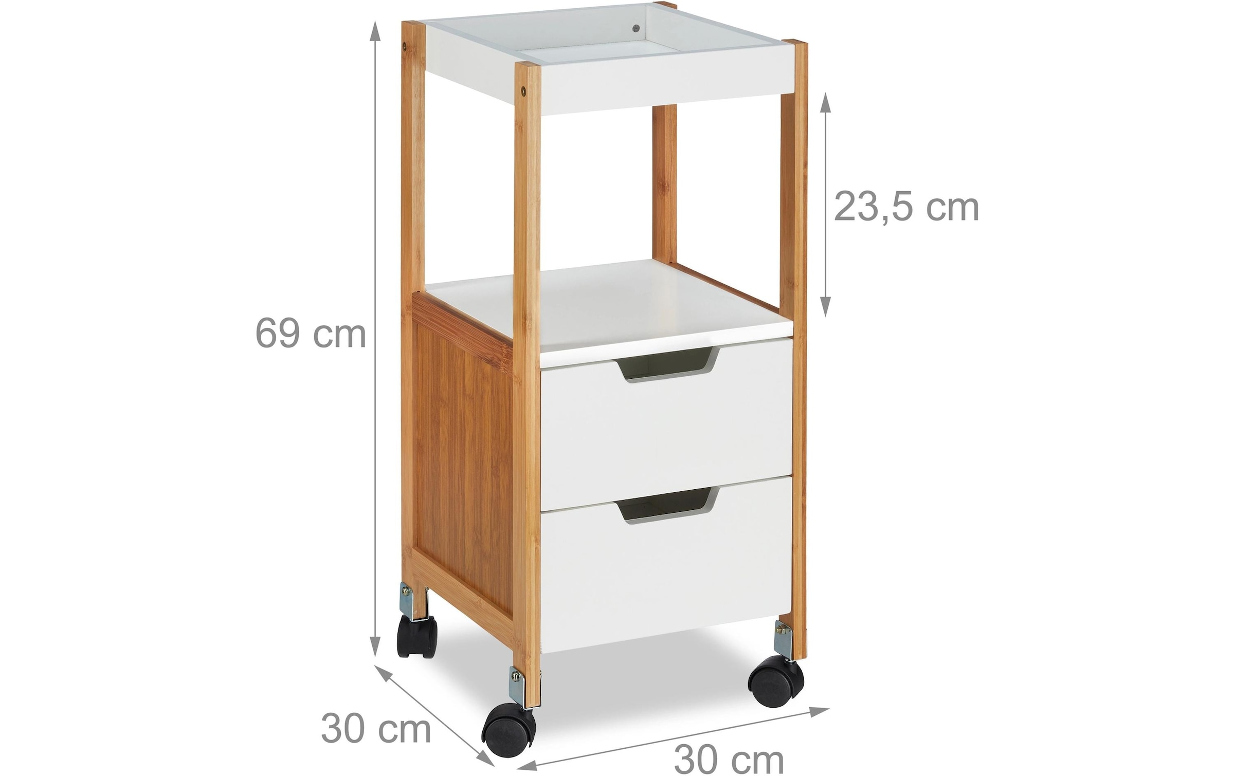 relaxdays Chariot de cuisine »69 x 30 x 30 cm«