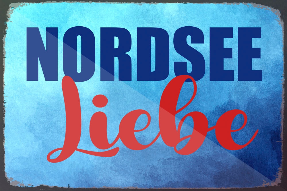 Image of queence Metallbild "Nordsee Liebe" Sprüche 1 Stk. tlg.