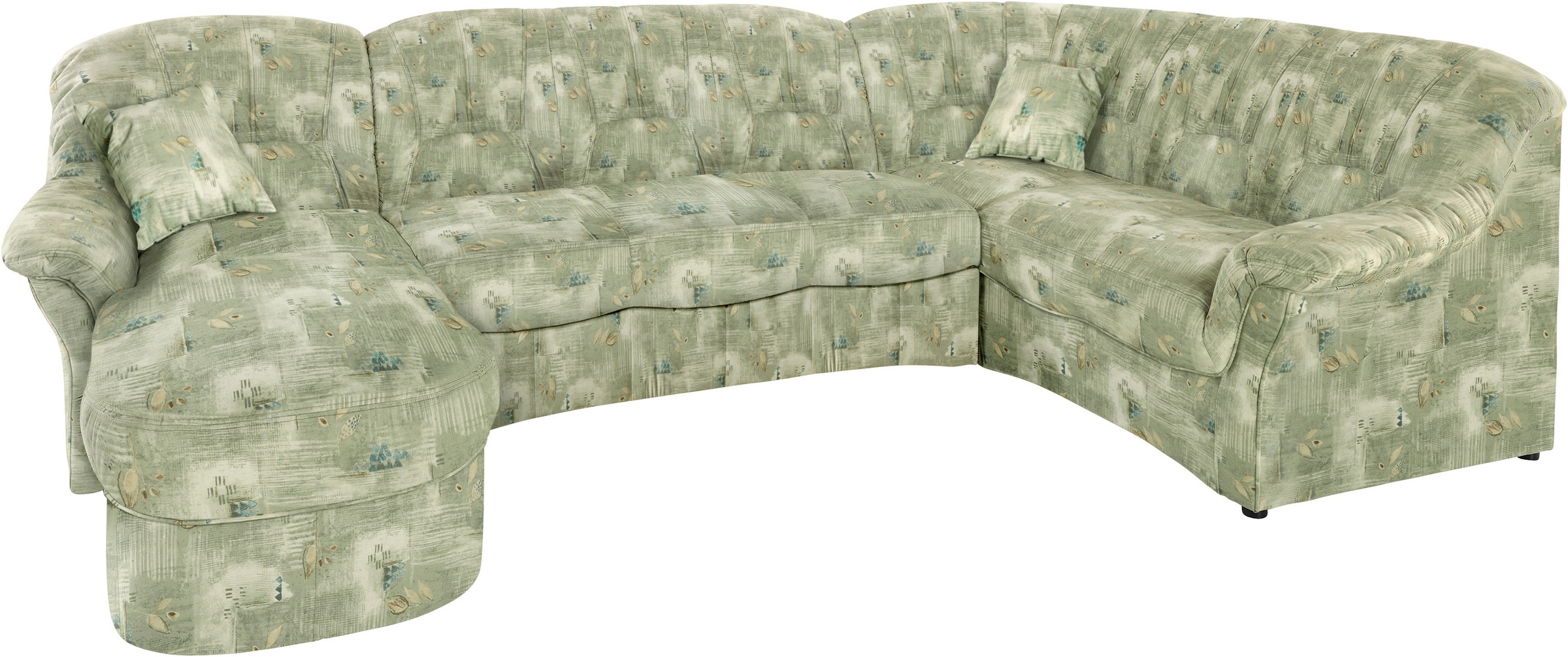 DOMO collection Wohnlandschaft »Bahia U-Form, B/T: 308/200 cm, mit Federkern, belastbar bis 140kg/Sitz«, Microfaser, natur