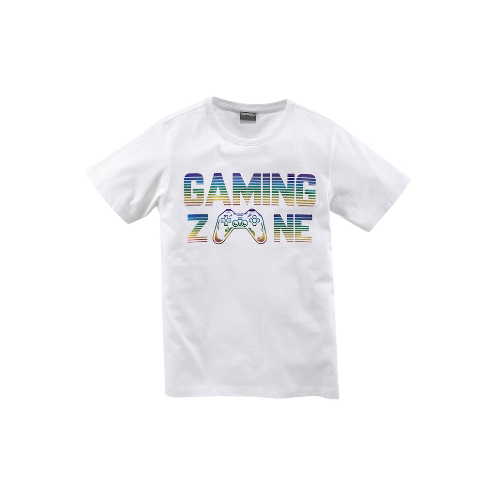 KIDSWORLD T-Shirt »GAMING ZONE«, Spruch